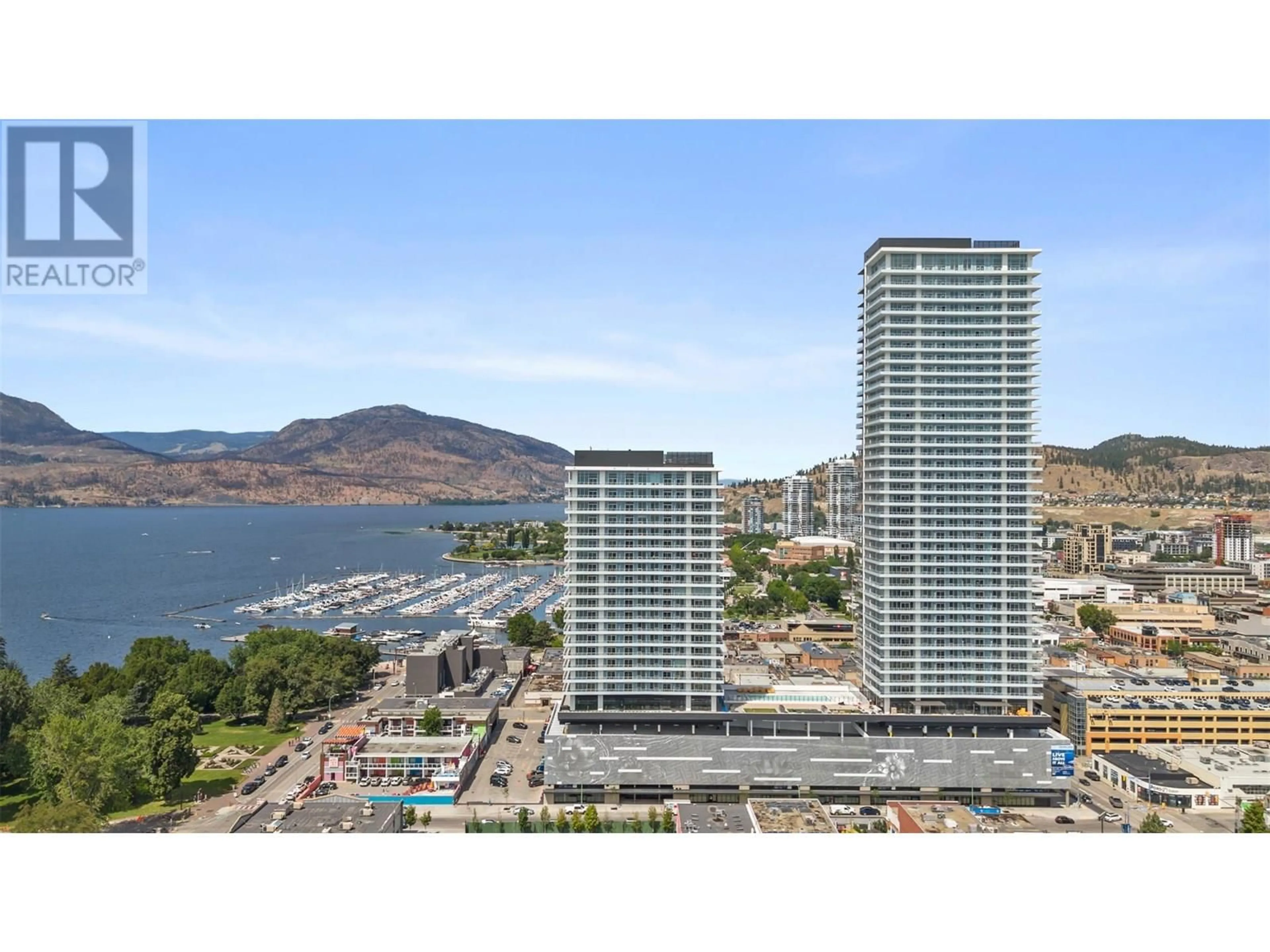 A pic from outside/outdoor area/front of a property/back of a property/a pic from drone, unknown for 702 - 238 LEON AVENUE, Kelowna British Columbia V1Y6H9