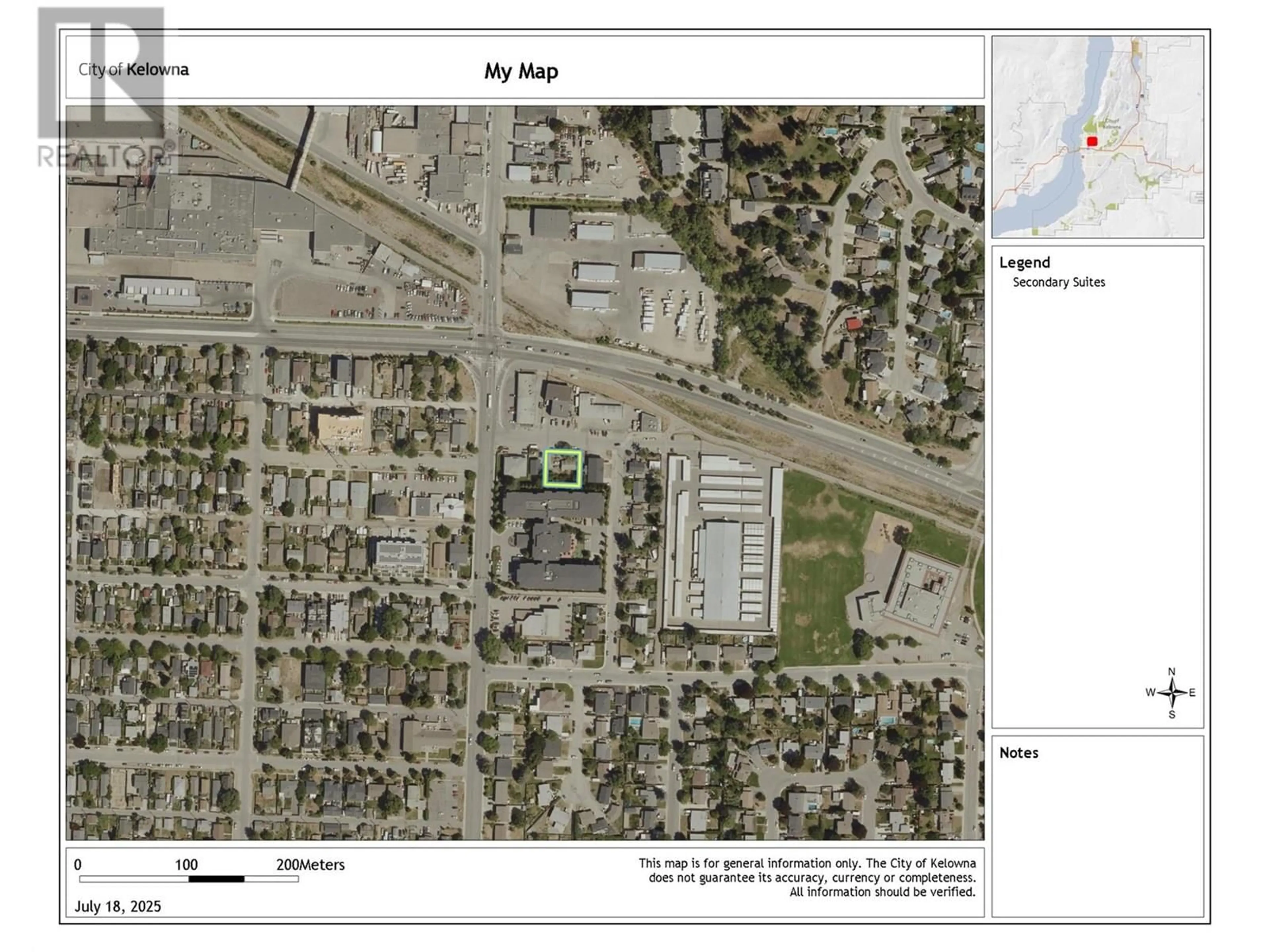 Picture of a map for 1125 HIGH ROAD, Kelowna British Columbia V1Y7A9