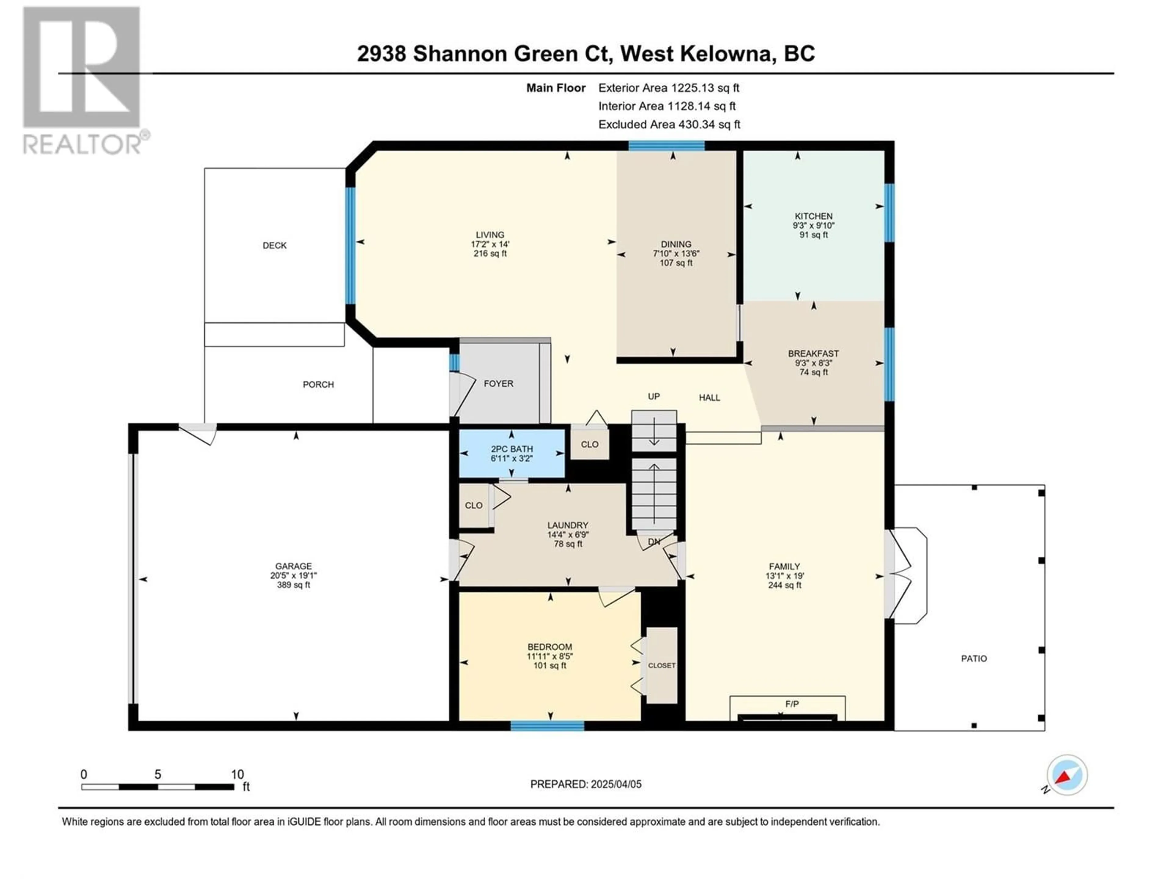 Floor plan for 2938 SHANNON GREEN COURT, West Kelowna British Columbia V4T1S9