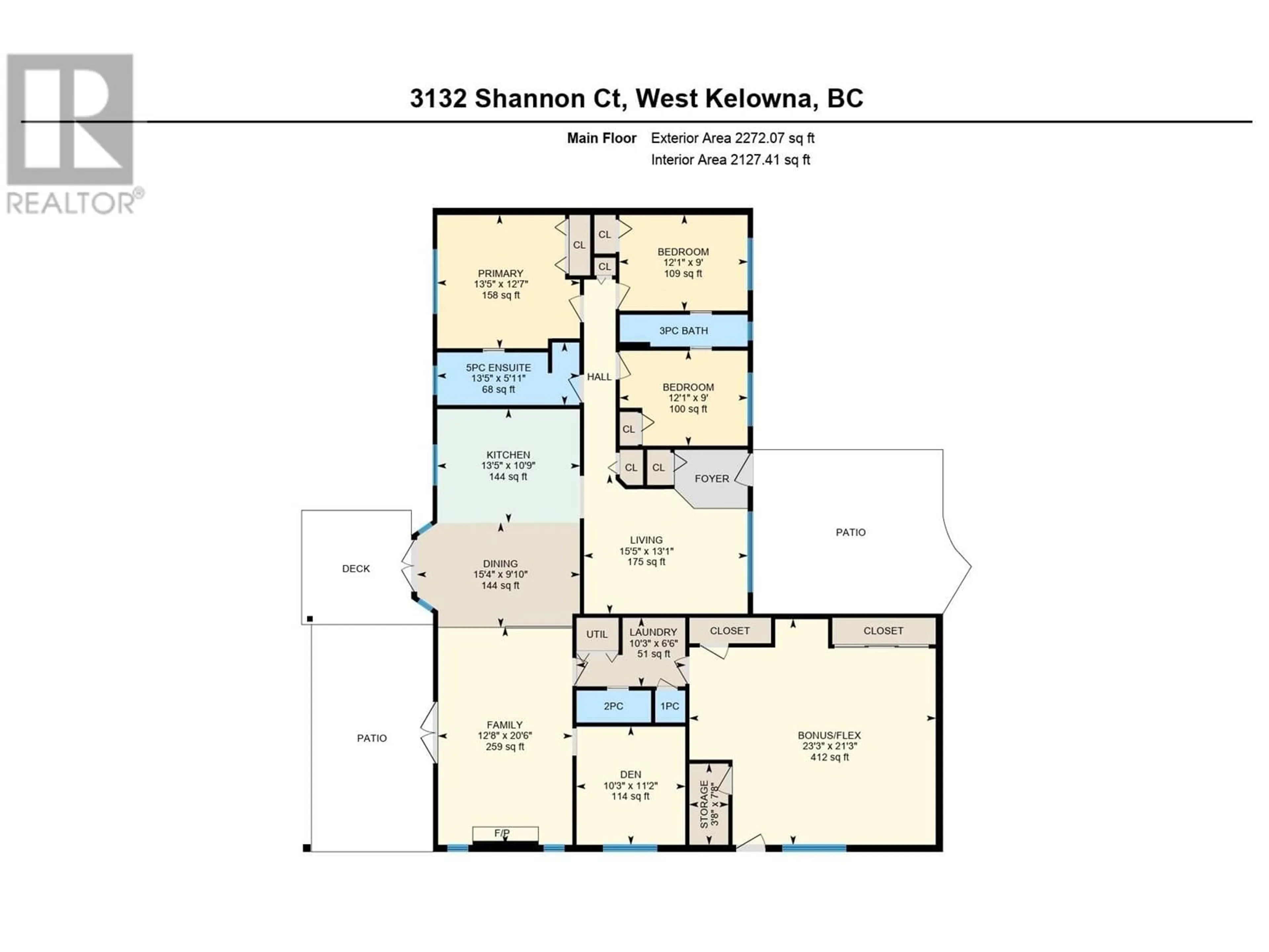 Floor plan for 3132 SHANNON COURT, West Kelowna British Columbia V4T1S8