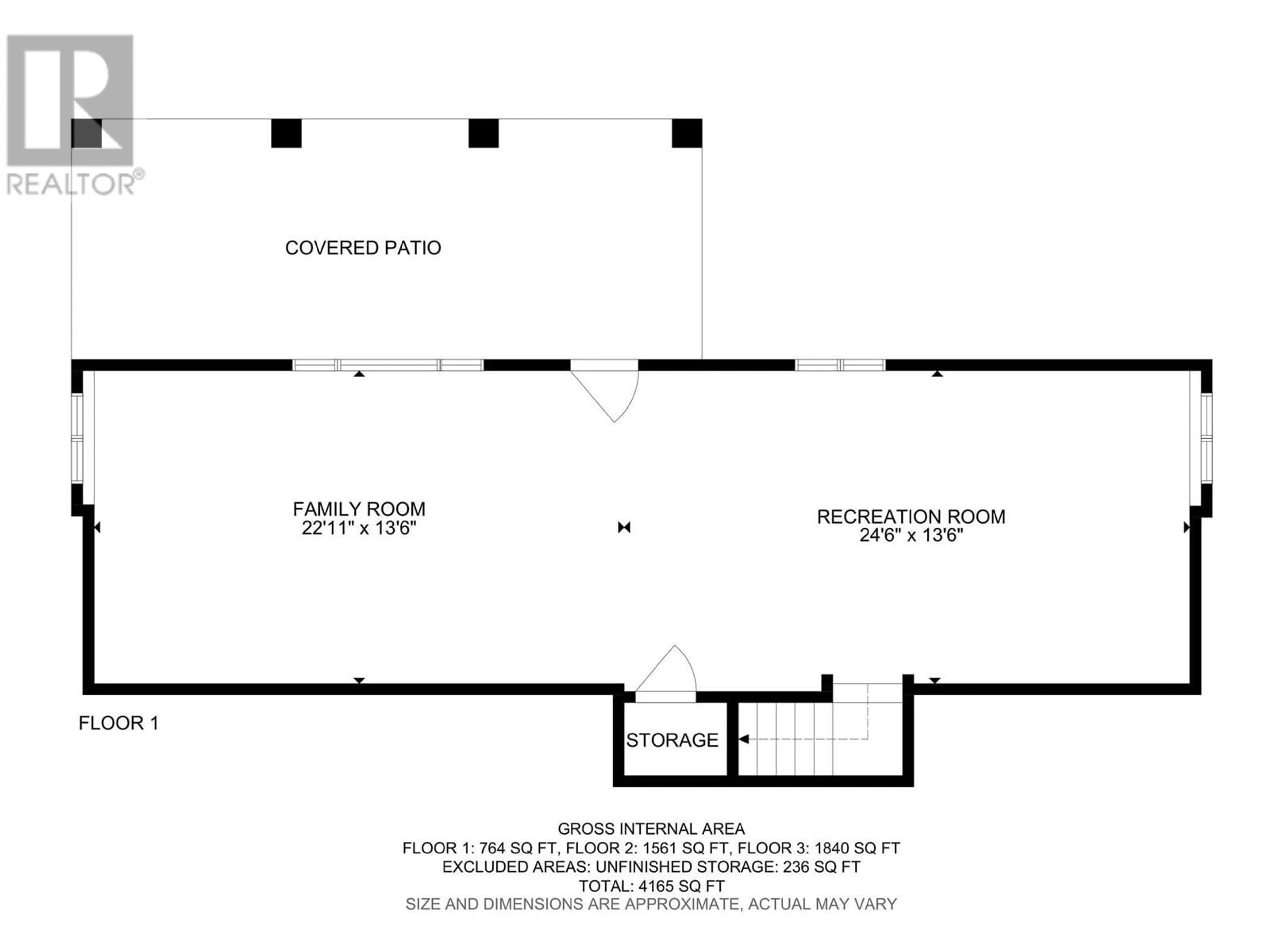Floor plan for 1000 LONE PINE DRIVE, Kelowna British Columbia V1P1M7