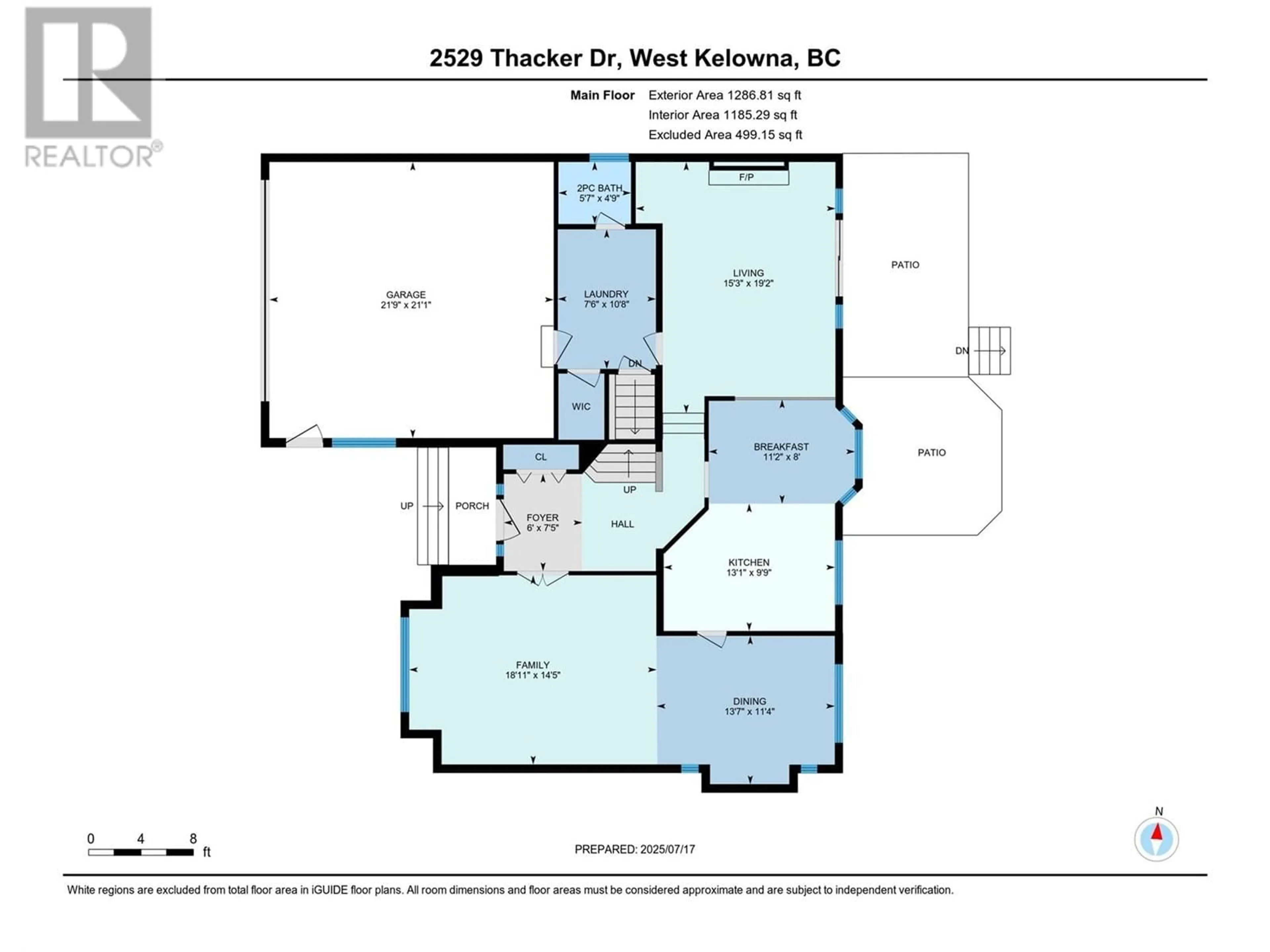Floor plan for 2529 THACKER DRIVE, West Kelowna British Columbia V1Z1W2