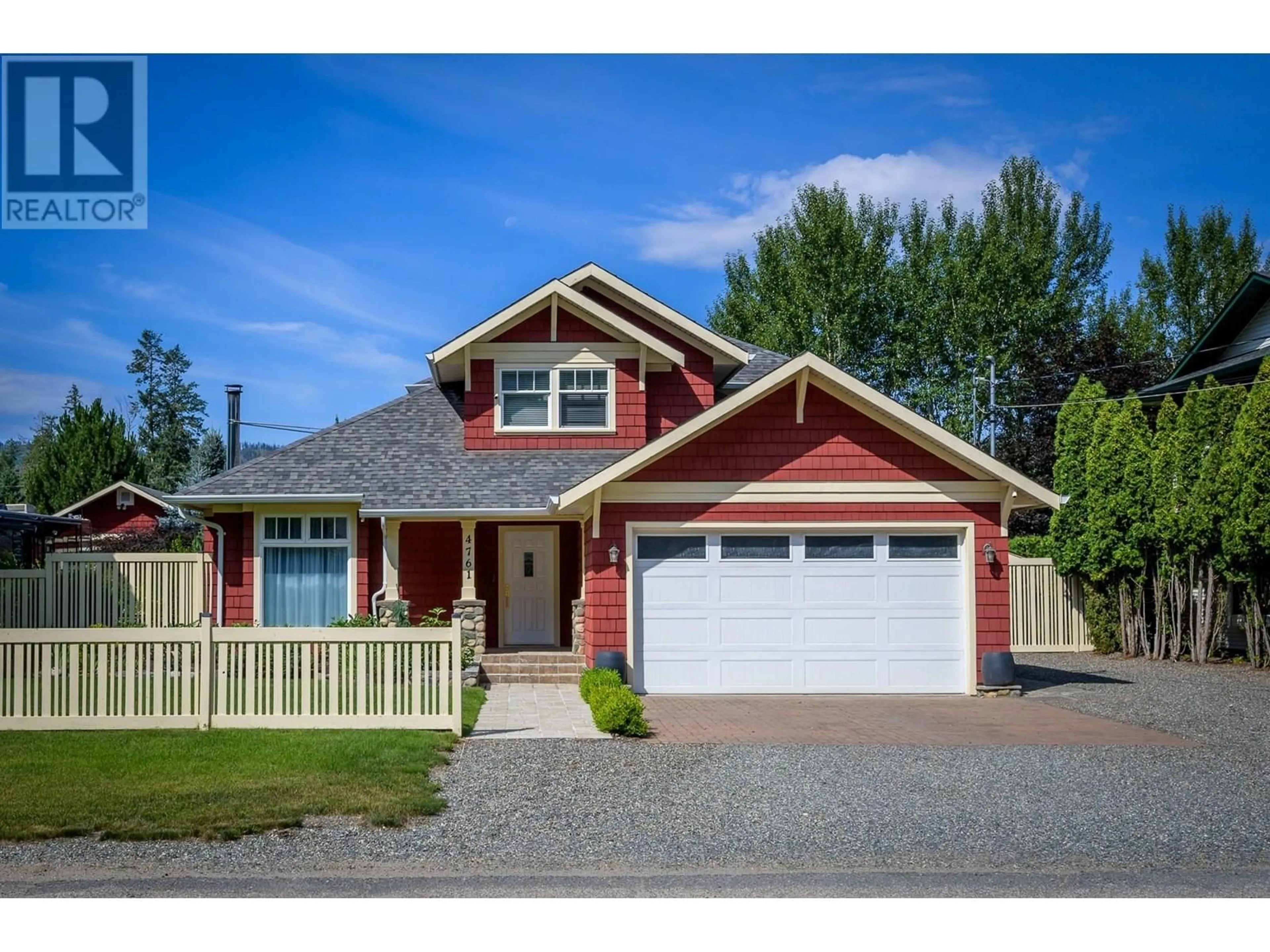 Home with vinyl exterior material, street for 4761 BIRCH LANE, Barriere British Columbia V0E1E0