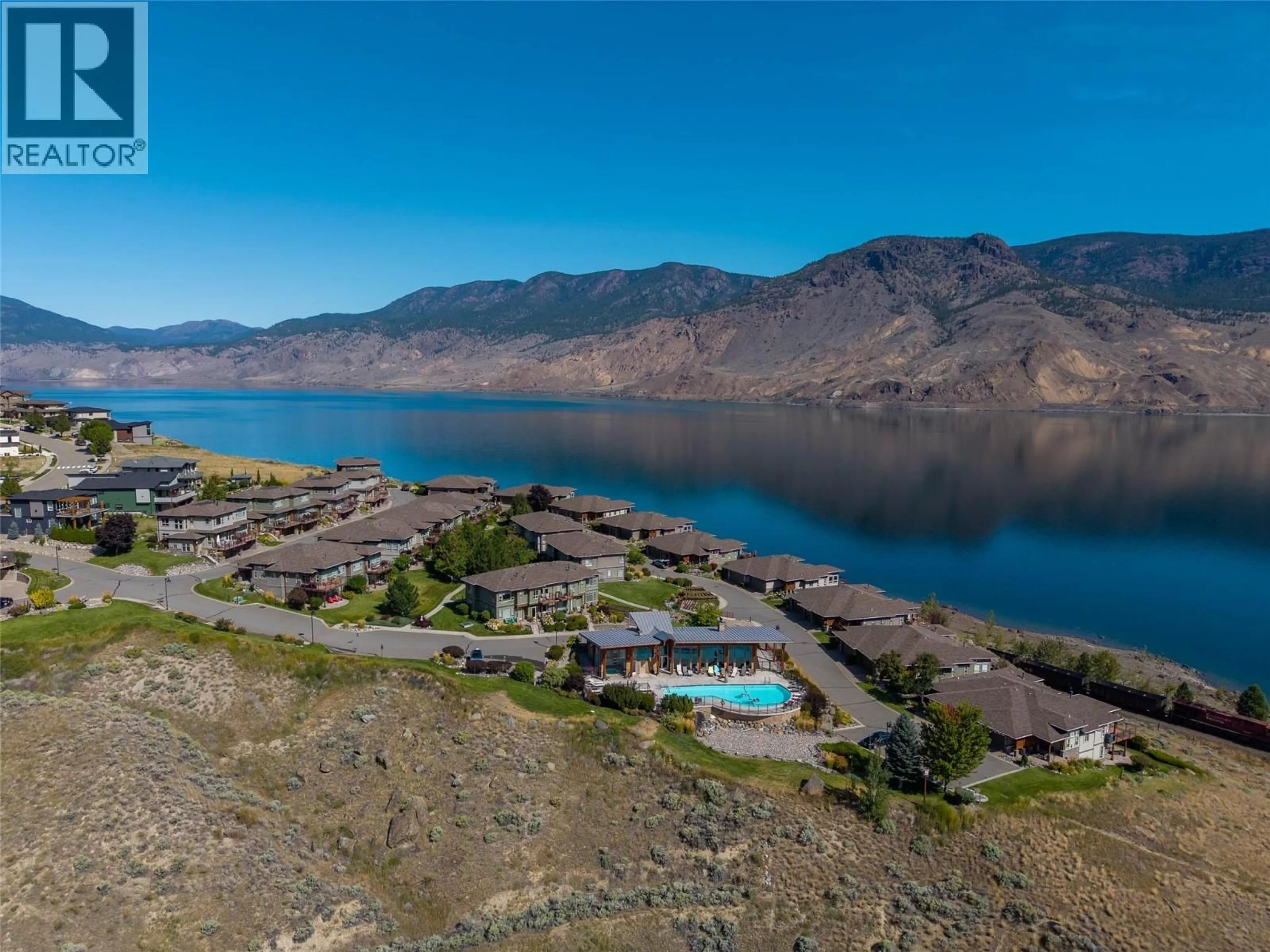 A pic from outside/outdoor area/front of a property/back of a property/a pic from drone, water/lake/river/ocean view for 49 - 175 HOLLOWAY DRIVE, Kamloops British Columbia V1S0B2