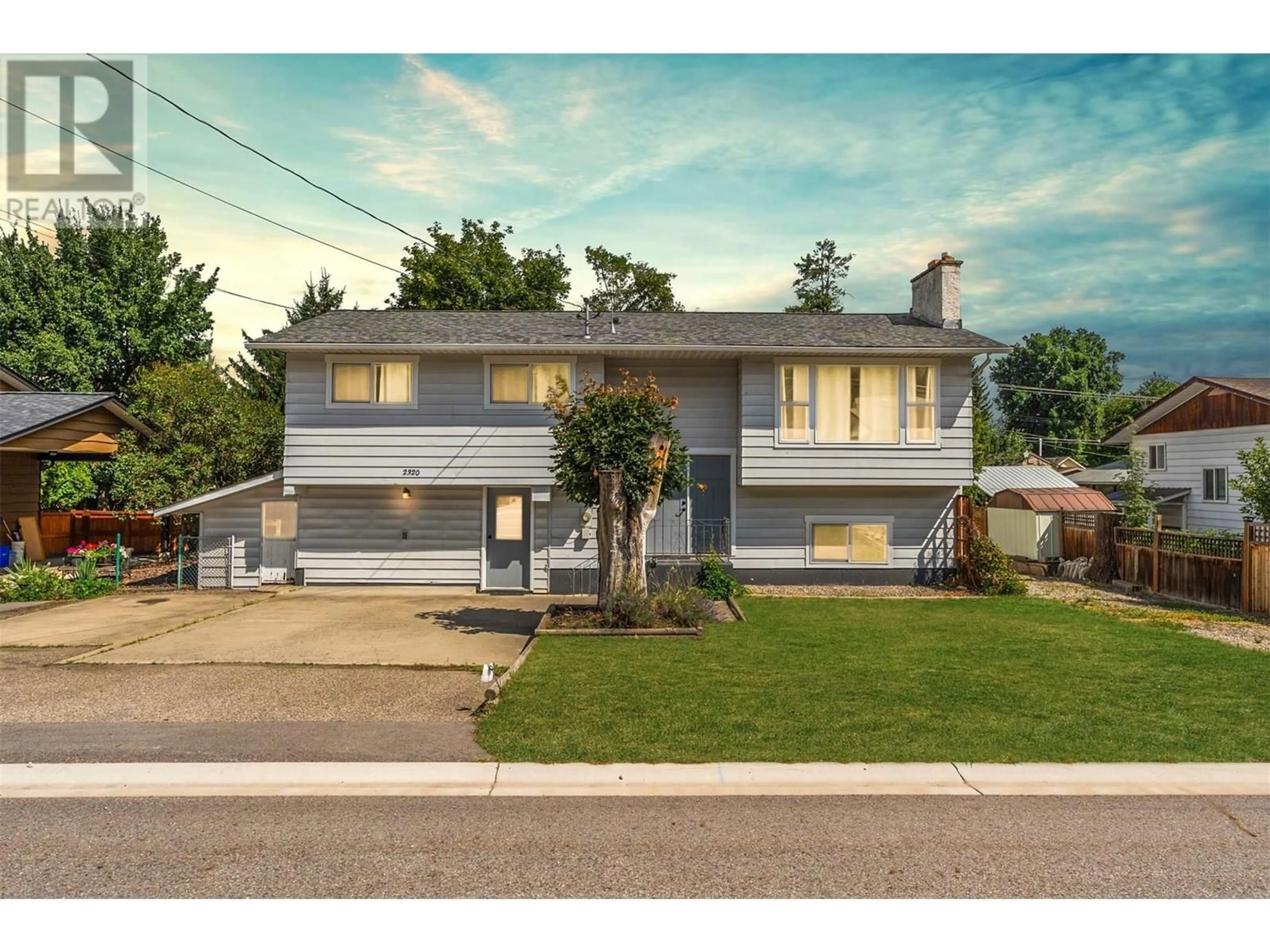 Home with vinyl exterior material, street for 2320 DANALLANKO DRIVE, Armstrong British Columbia V4Y0B5