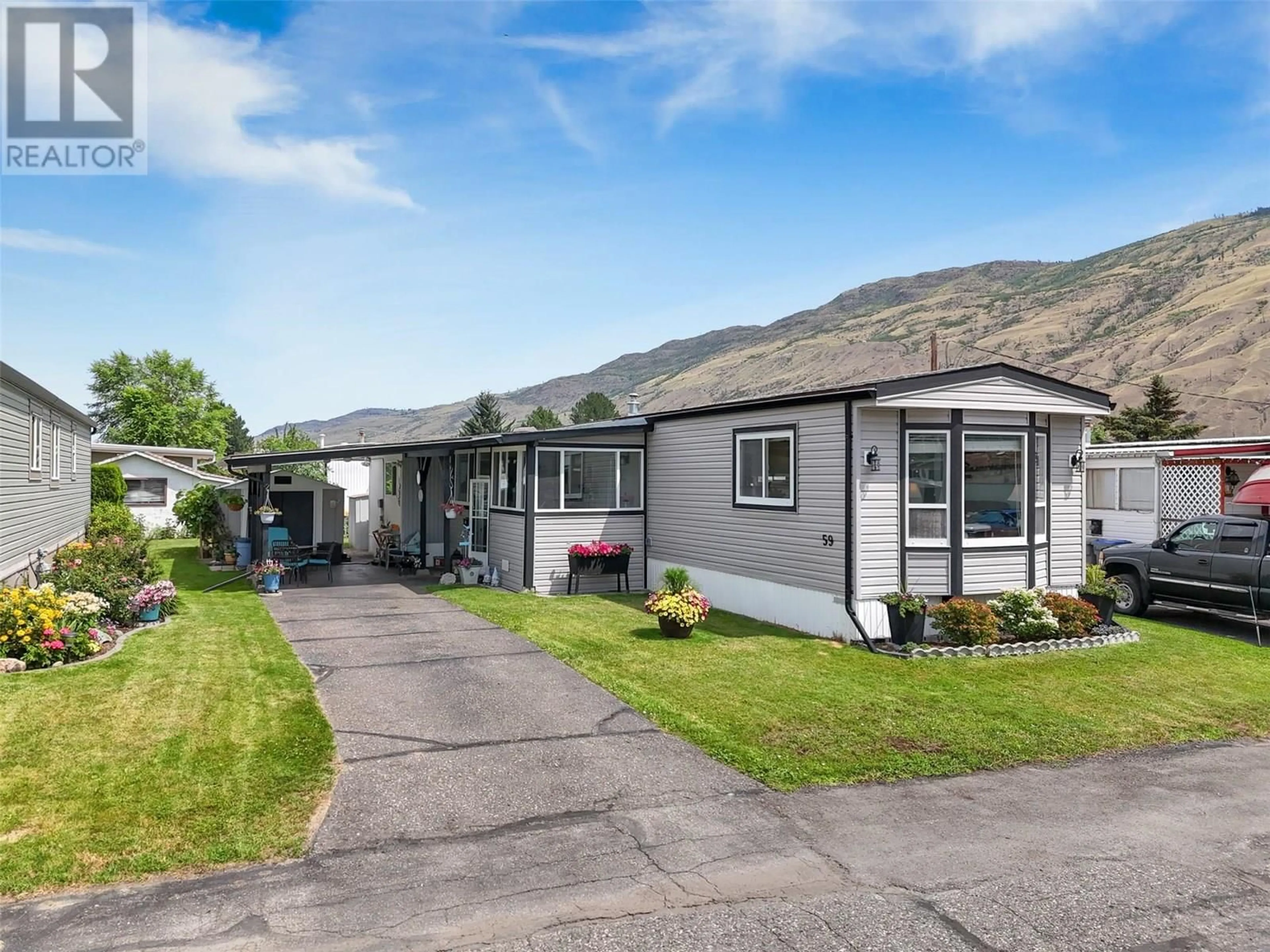 Home with vinyl exterior material, mountain view for 59 - 2400 OAKDALE WAY, Kamloops British Columbia V2B6W7