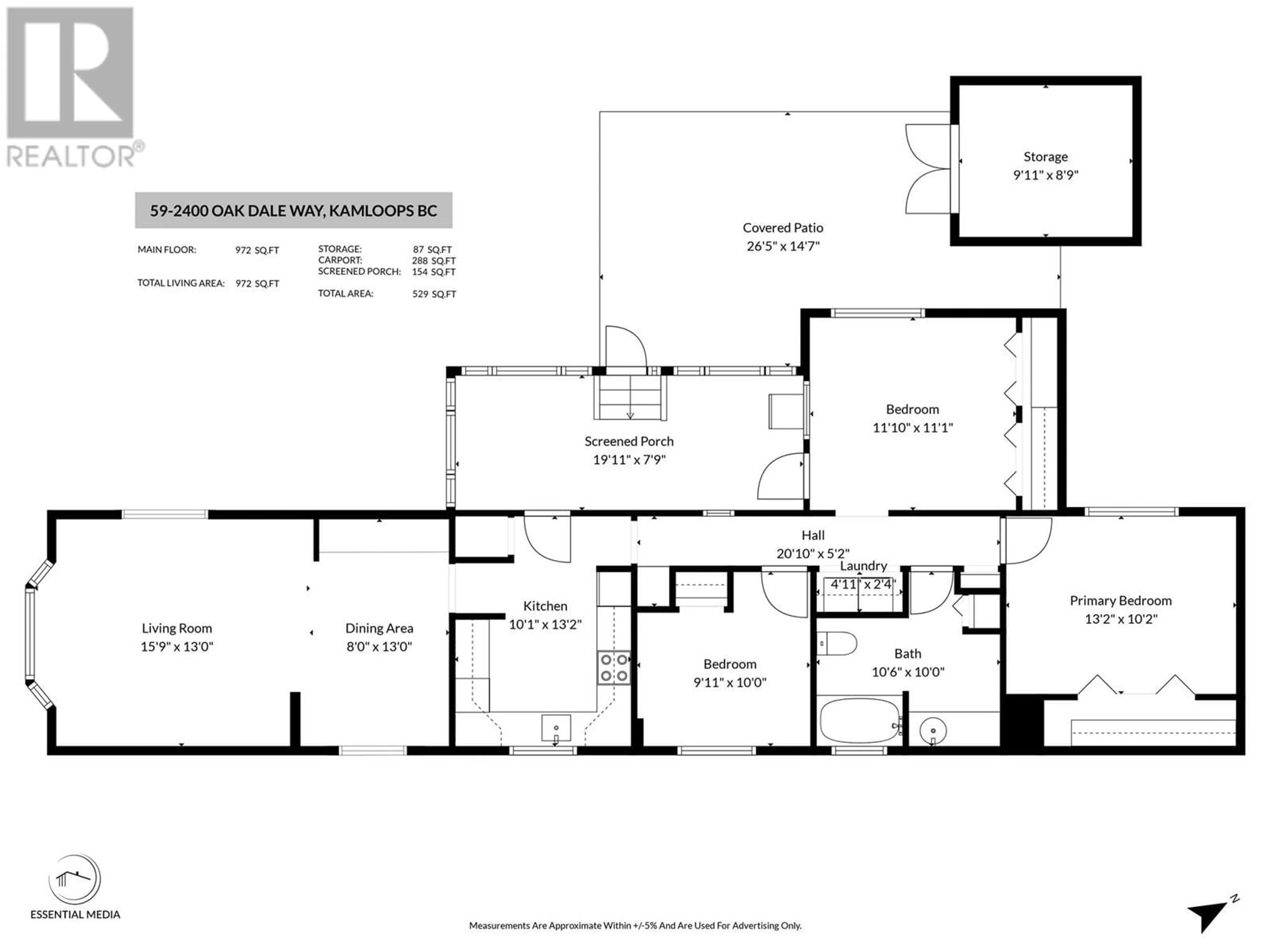 Floor plan for 59 - 2400 OAKDALE WAY, Kamloops British Columbia V2B6W7