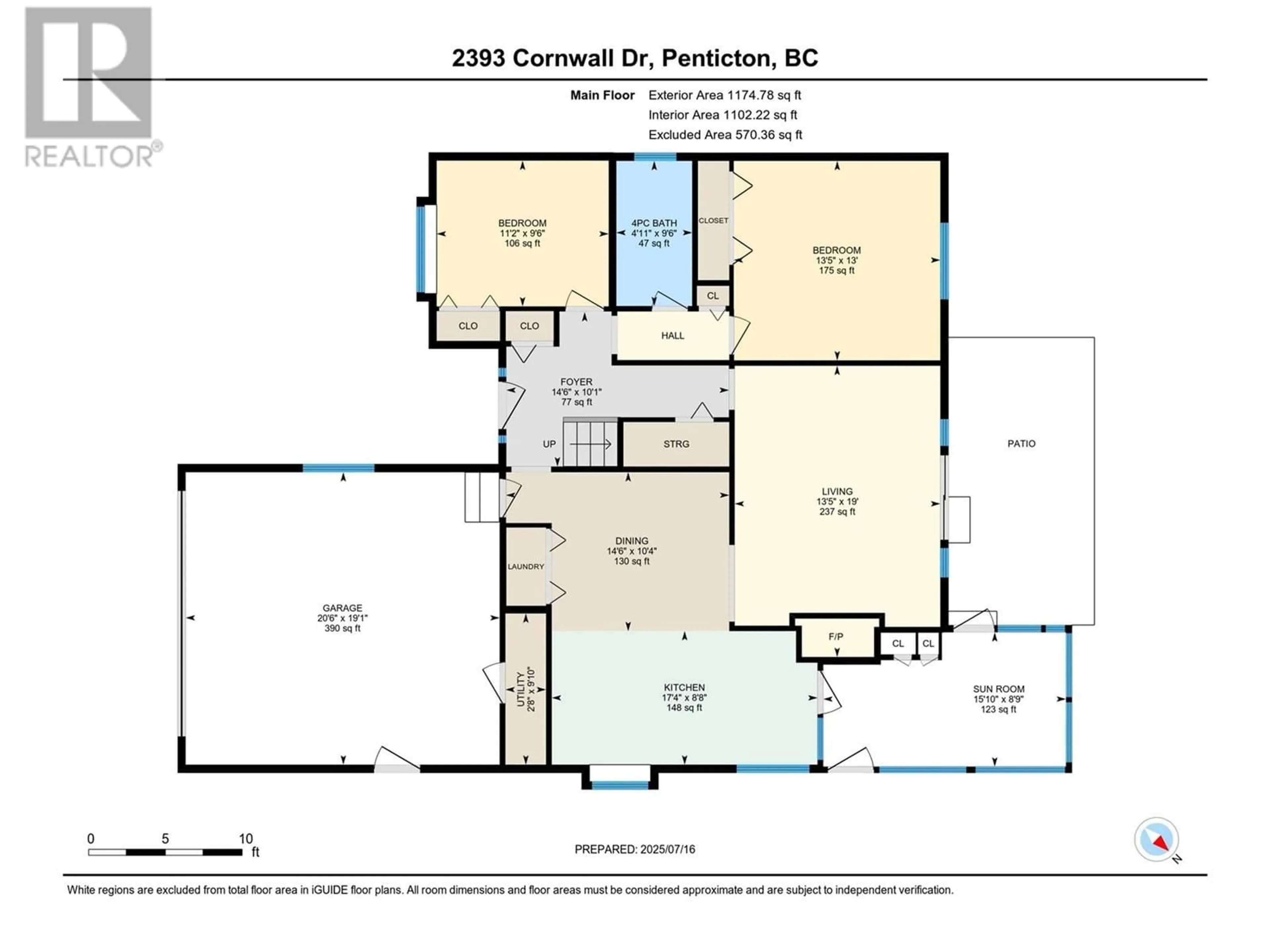 Floor plan for 2393 CORNWALL DRIVE, Penticton British Columbia V2A6R6