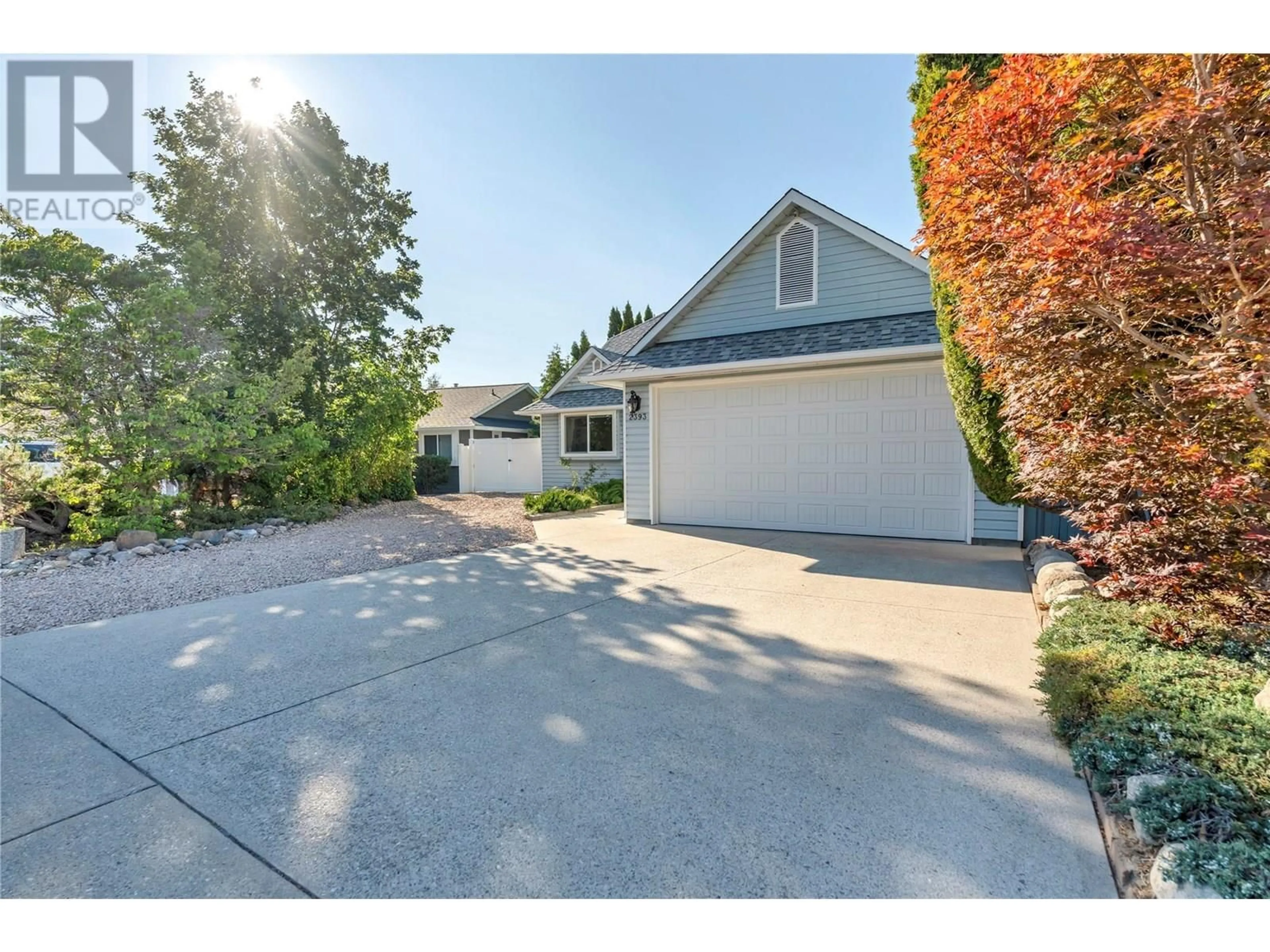 A pic from outside/outdoor area/front of a property/back of a property/a pic from drone, street for 2393 CORNWALL DRIVE, Penticton British Columbia V2A6R6
