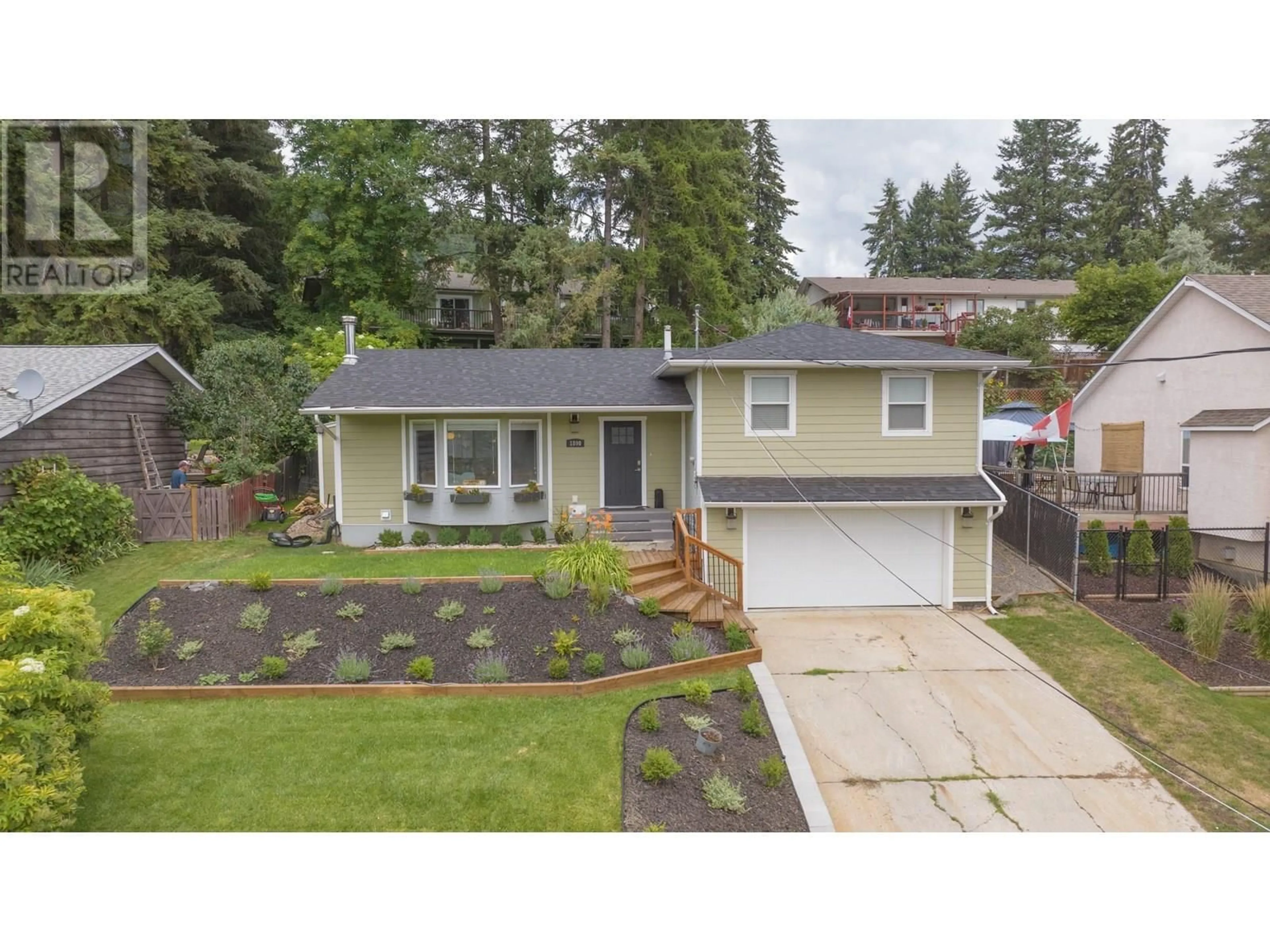 Home with vinyl exterior material, street for 1890 GRANDVIEW AVENUE, Lumby British Columbia V0E2G0