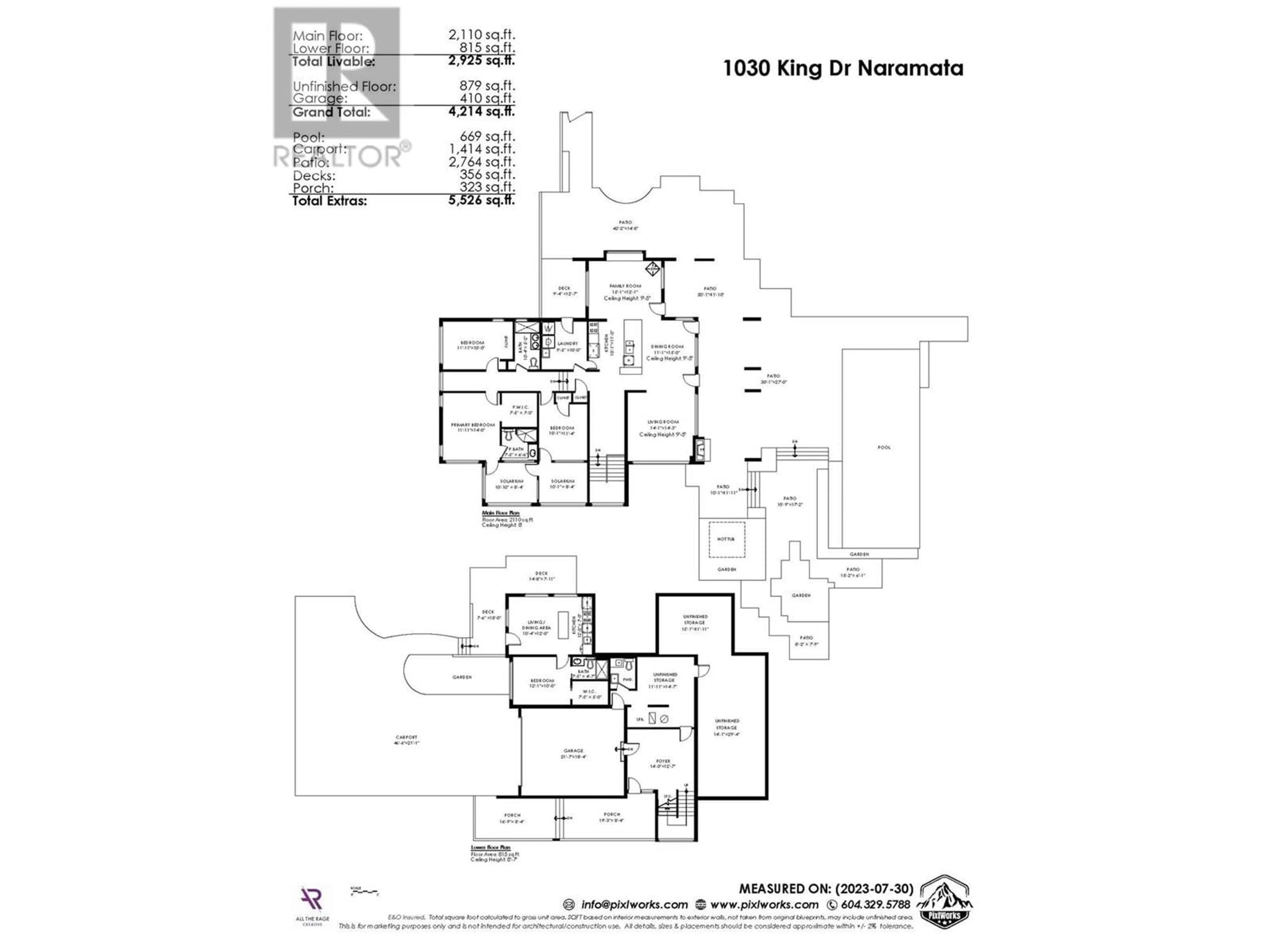 Floor plan for 1030 KING DRIVE, Naramata British Columbia V0H1N1