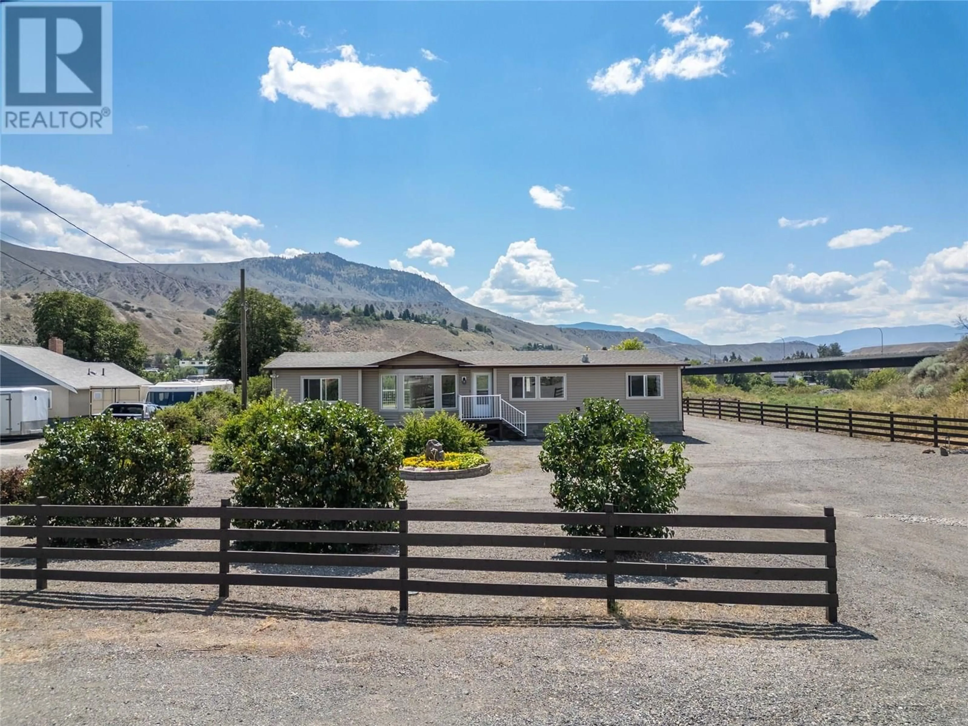 A pic from outside/outdoor area/front of a property/back of a property/a pic from drone, mountain view for 453 TINGLEY STREET, Ashcroft British Columbia V0K1H0