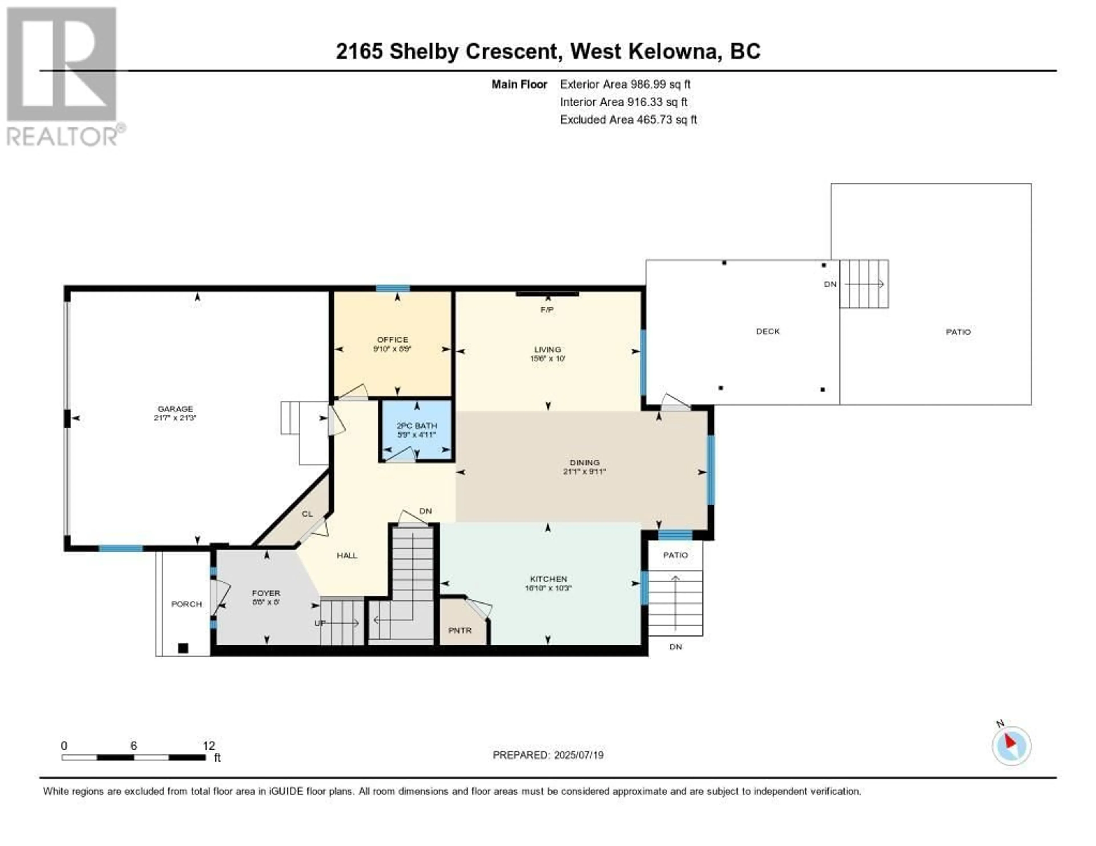 Floor plan for 2165 SHELBY CRESCENT, West Kelowna British Columbia V4T3B1
