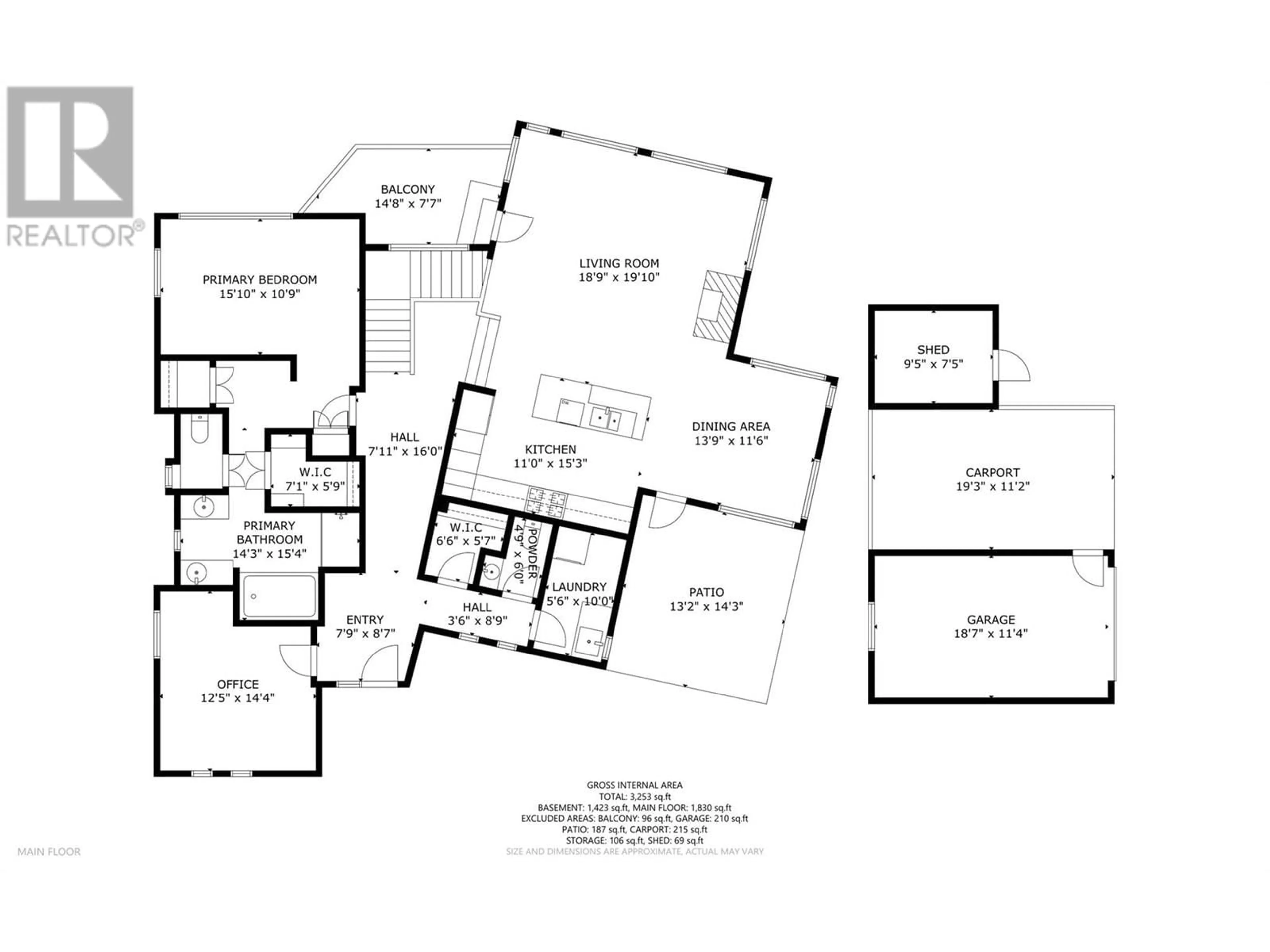 Floor plan for 1294 GALIANO ROAD, Vernon British Columbia V1B3B3