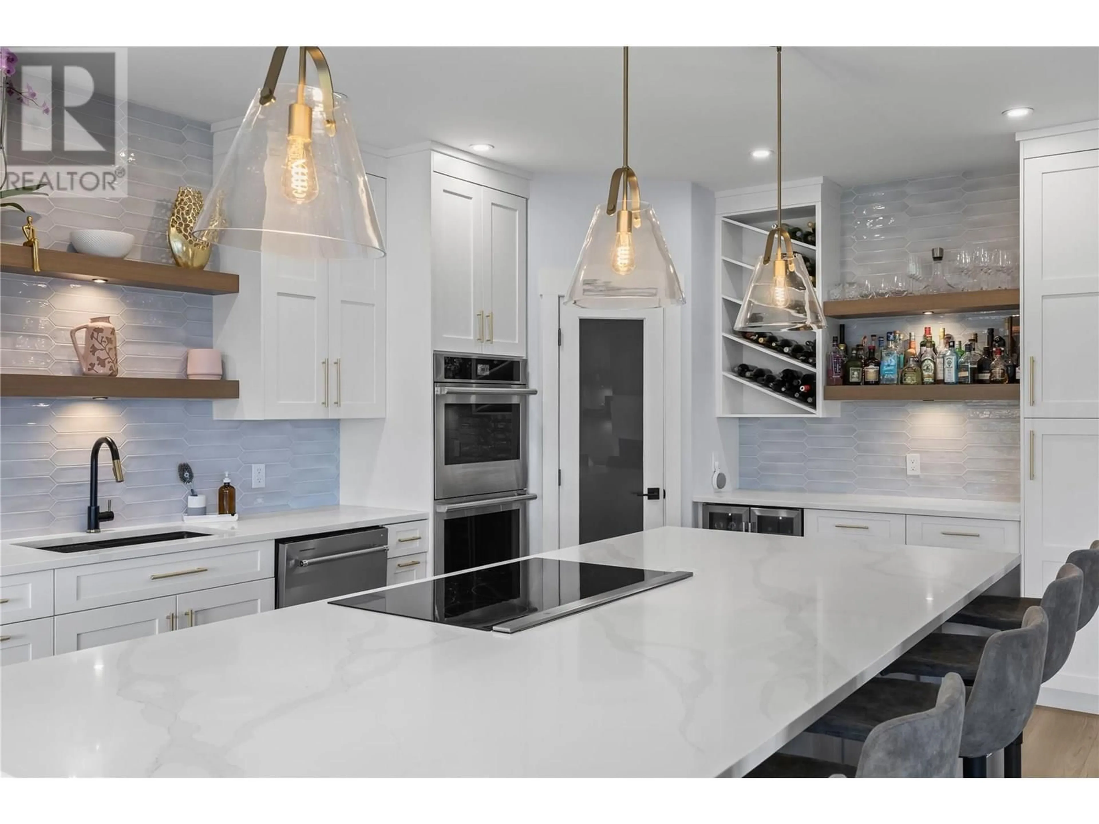 Contemporary kitchen, ceramic/tile floor for 408 QUILCHENA CRESCENT, Kelowna British Columbia V1W4W4