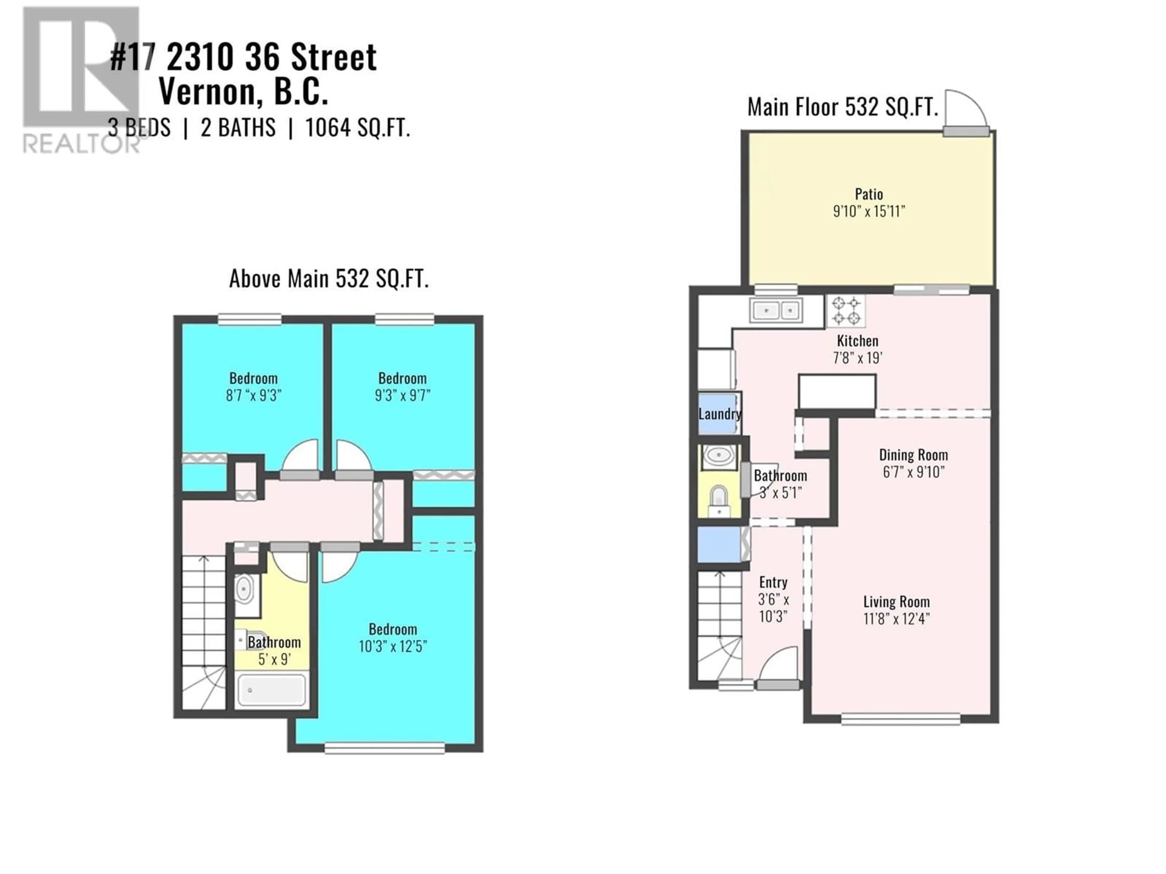 Floor plan for 17 - 2310 36 STREET, Vernon British Columbia V1T6W2