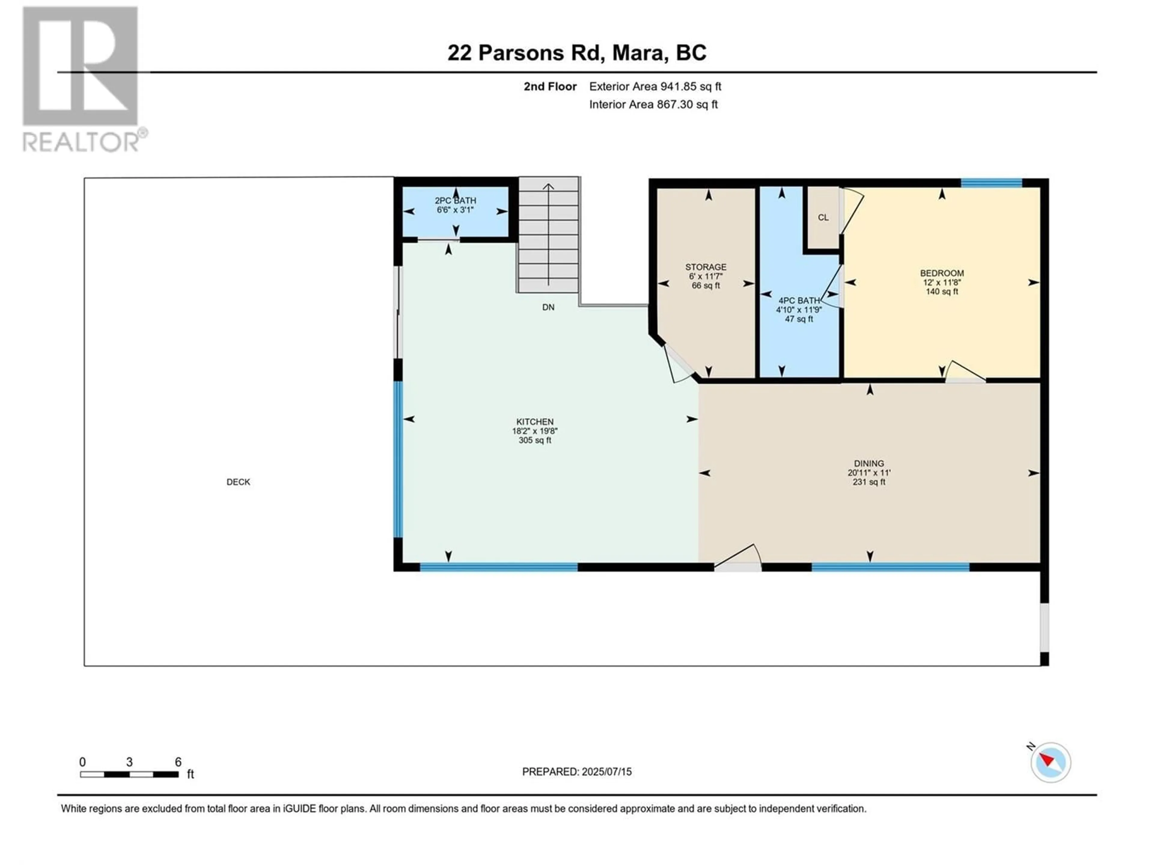 Floor plan for 22 PARSONS ROAD, Mara British Columbia V0E2K0