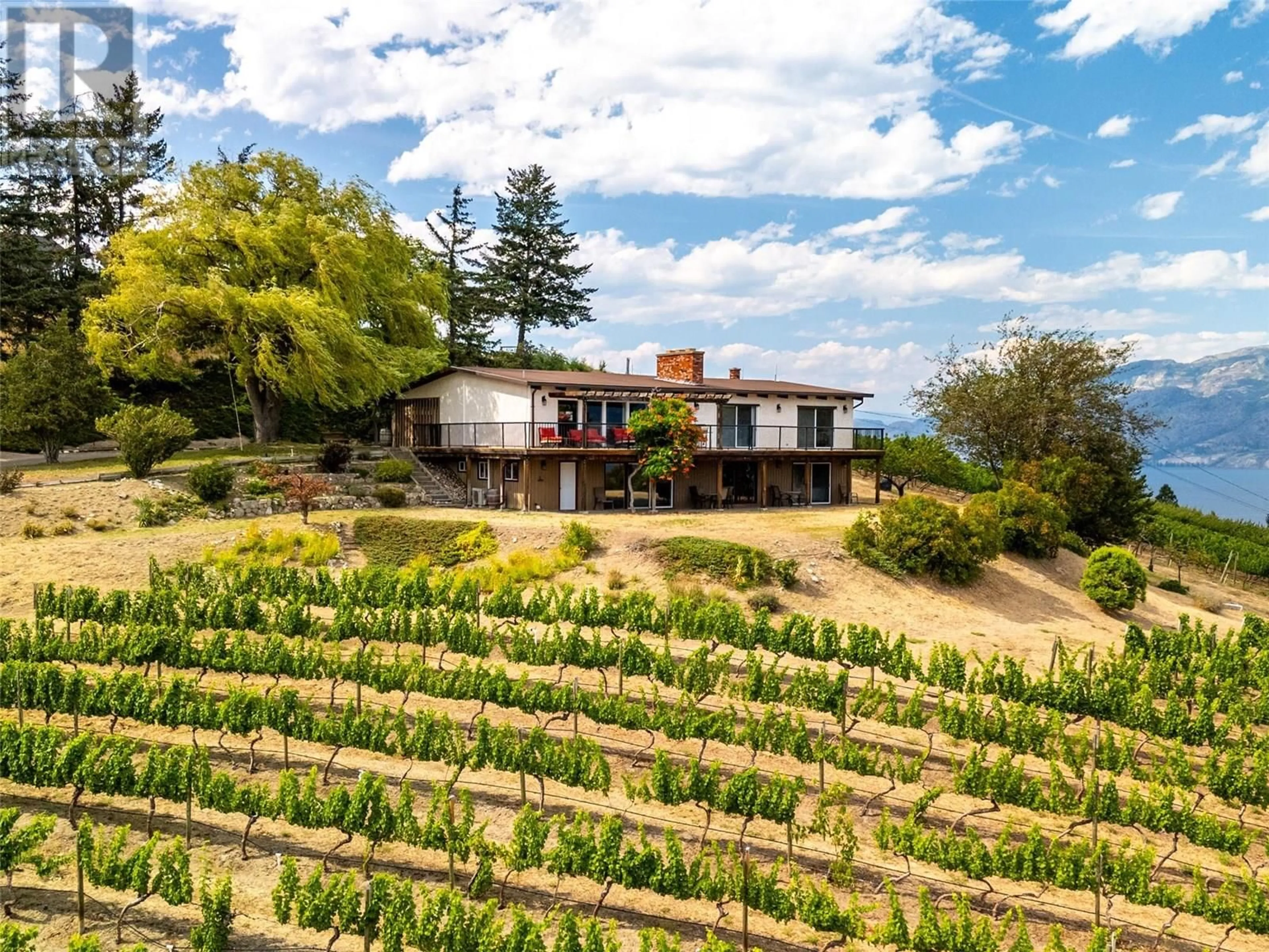 A pic from outside/outdoor area/front of a property/back of a property/a pic from drone, mountain view for 9402 FRONT BENCH ROAD, Summerland British Columbia V0H1Z4