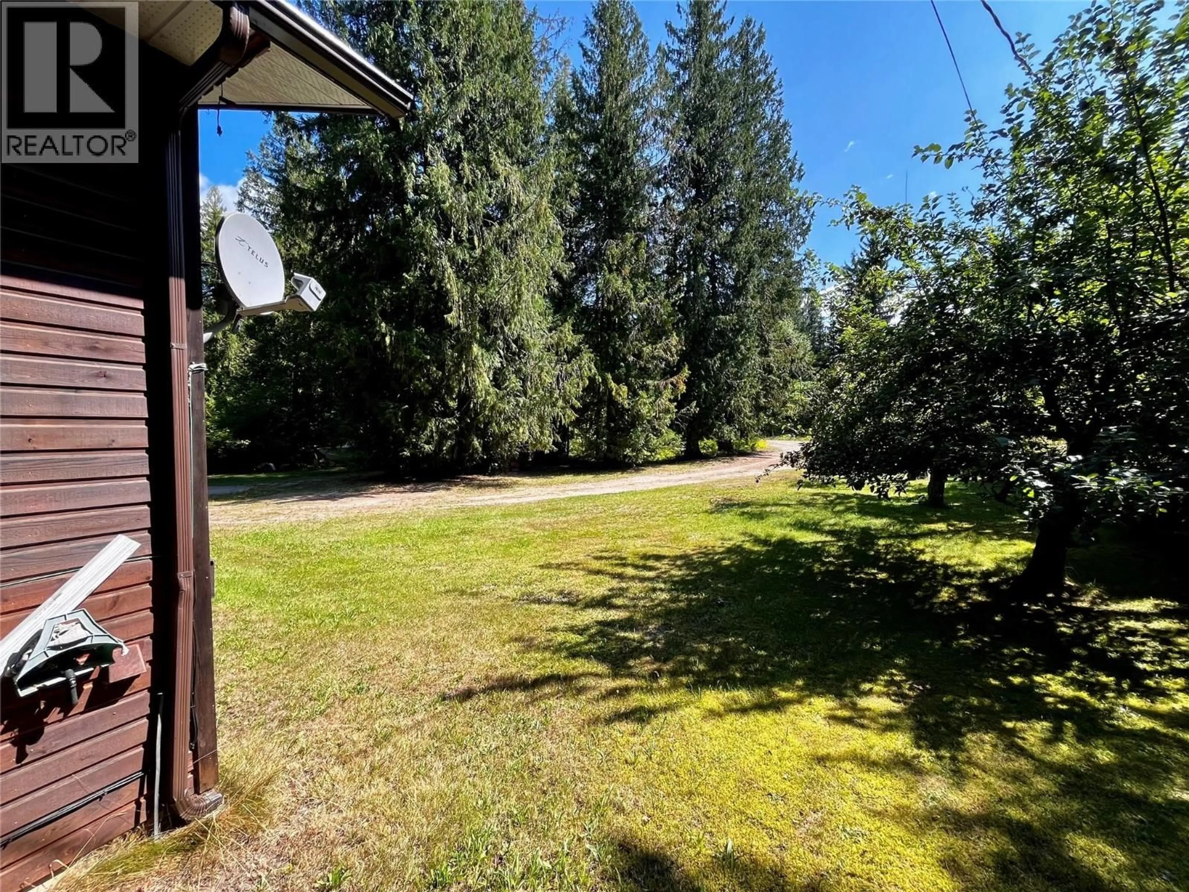 A pic from outside/outdoor area/front of a property/back of a property/a pic from drone, forest/trees view for 236 CLARK ROAD, Burton British Columbia V0G1R0