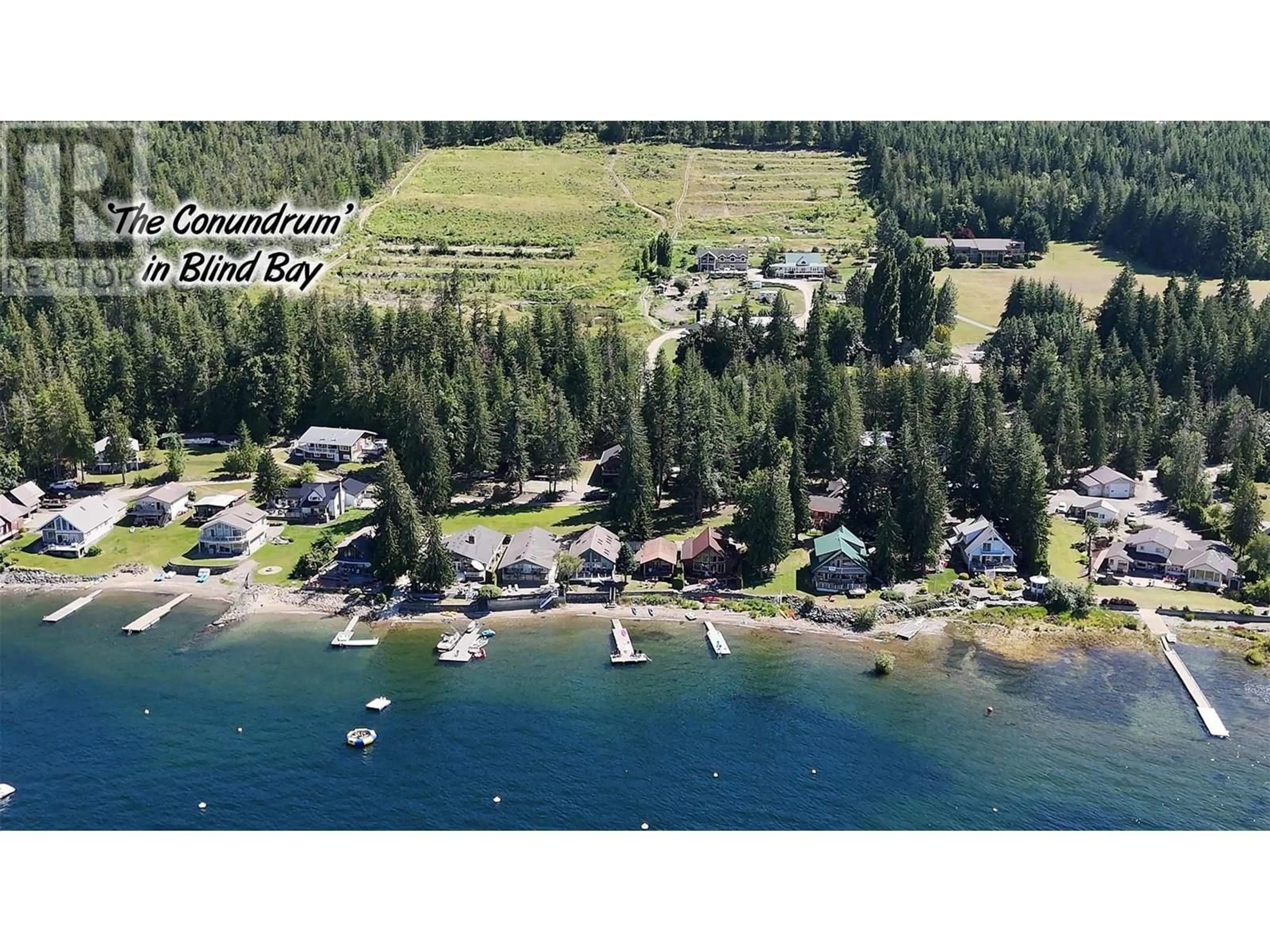 A pic from outside/outdoor area/front of a property/back of a property/a pic from drone, water/lake/river/ocean view for 110 - 1837 ARCHIBALD ROAD, Blind Bay British Columbia V0E1H1