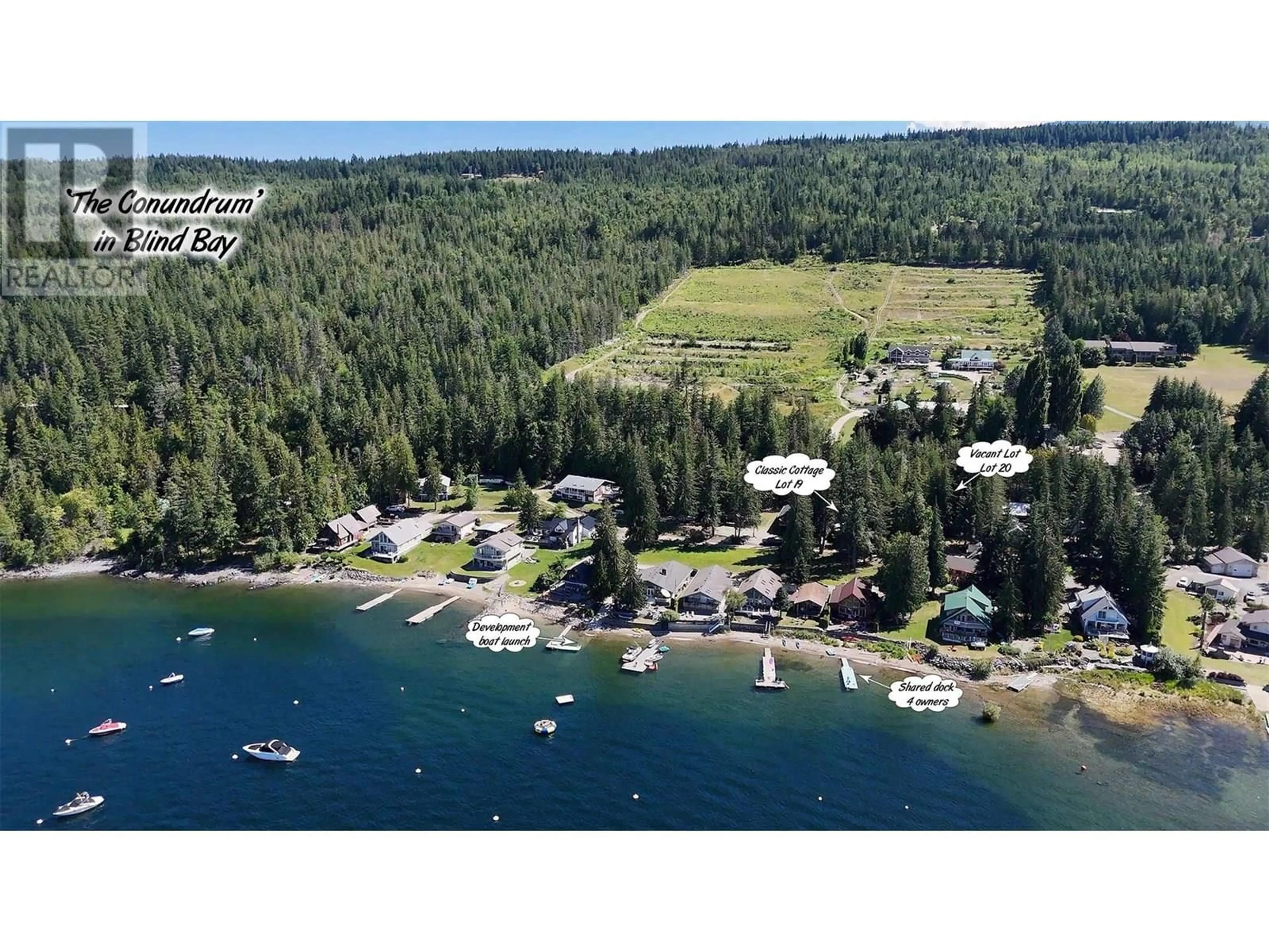 A pic from outside/outdoor area/front of a property/back of a property/a pic from drone, water/lake/river/ocean view for 110 - 1837 ARCHIBALD ROAD, Blind Bay British Columbia V0E1H1