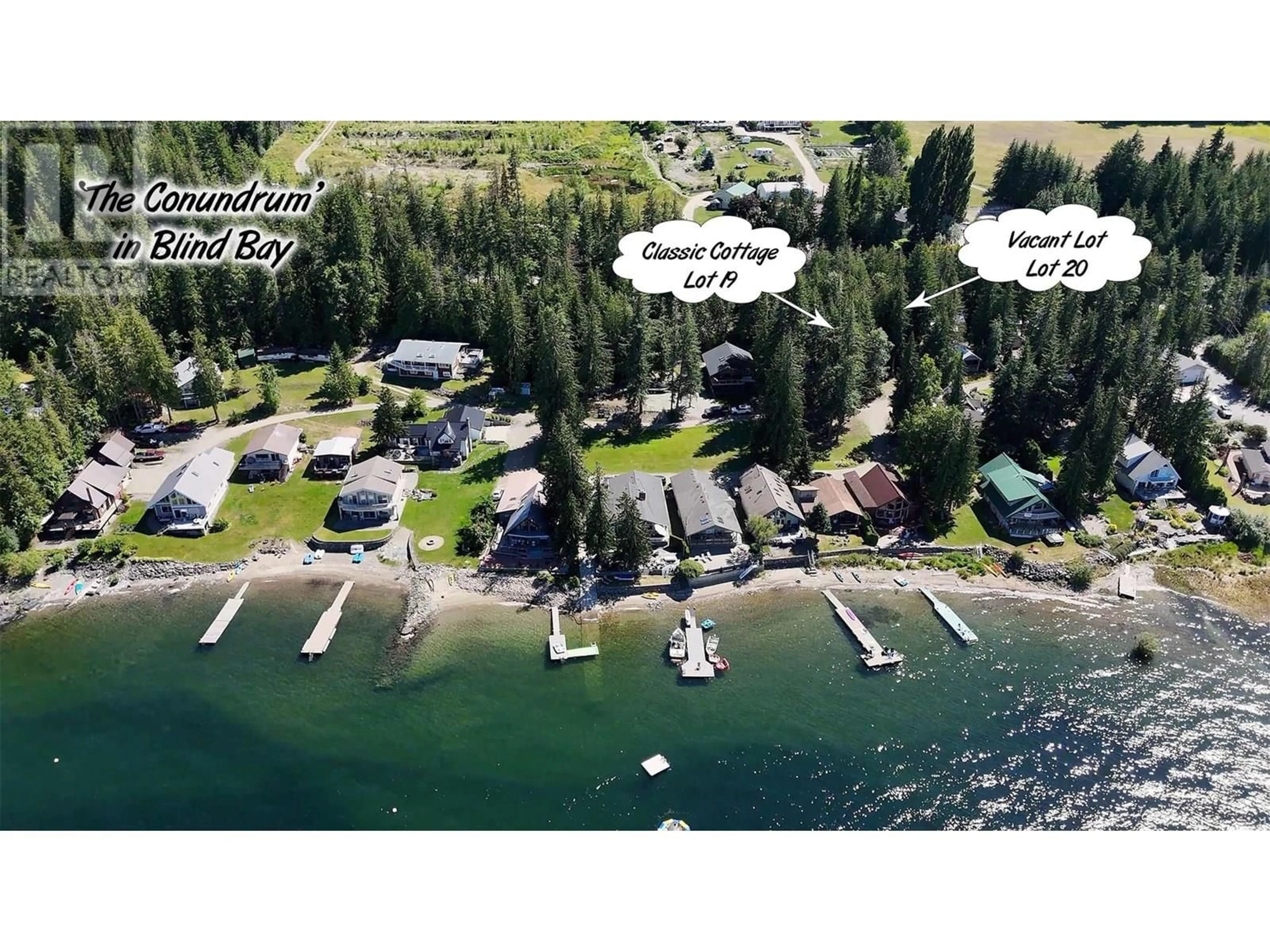 A pic from outside/outdoor area/front of a property/back of a property/a pic from drone, water/lake/river/ocean view for 110 - 1837 ARCHIBALD ROAD, Blind Bay British Columbia V0E1H1