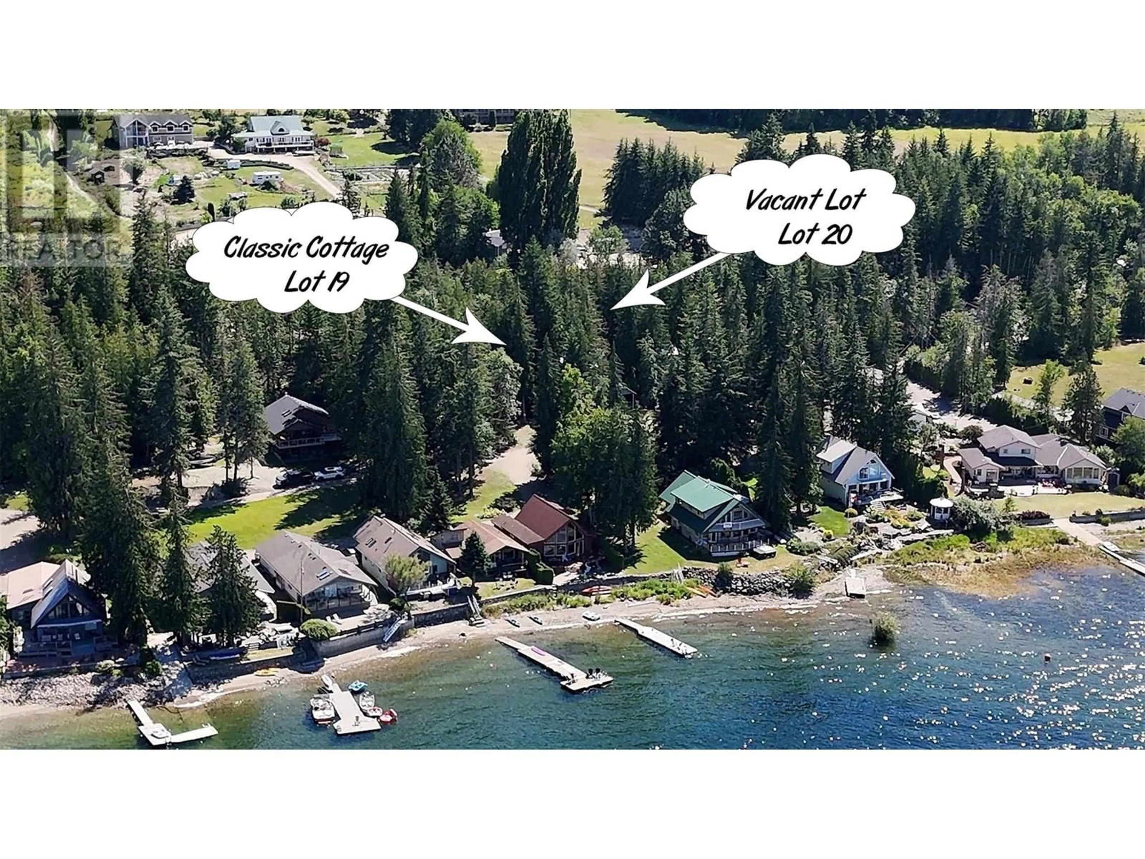 A pic from outside/outdoor area/front of a property/back of a property/a pic from drone, water/lake/river/ocean view for 110 - 1837 ARCHIBALD ROAD, Blind Bay British Columbia V0E1H1