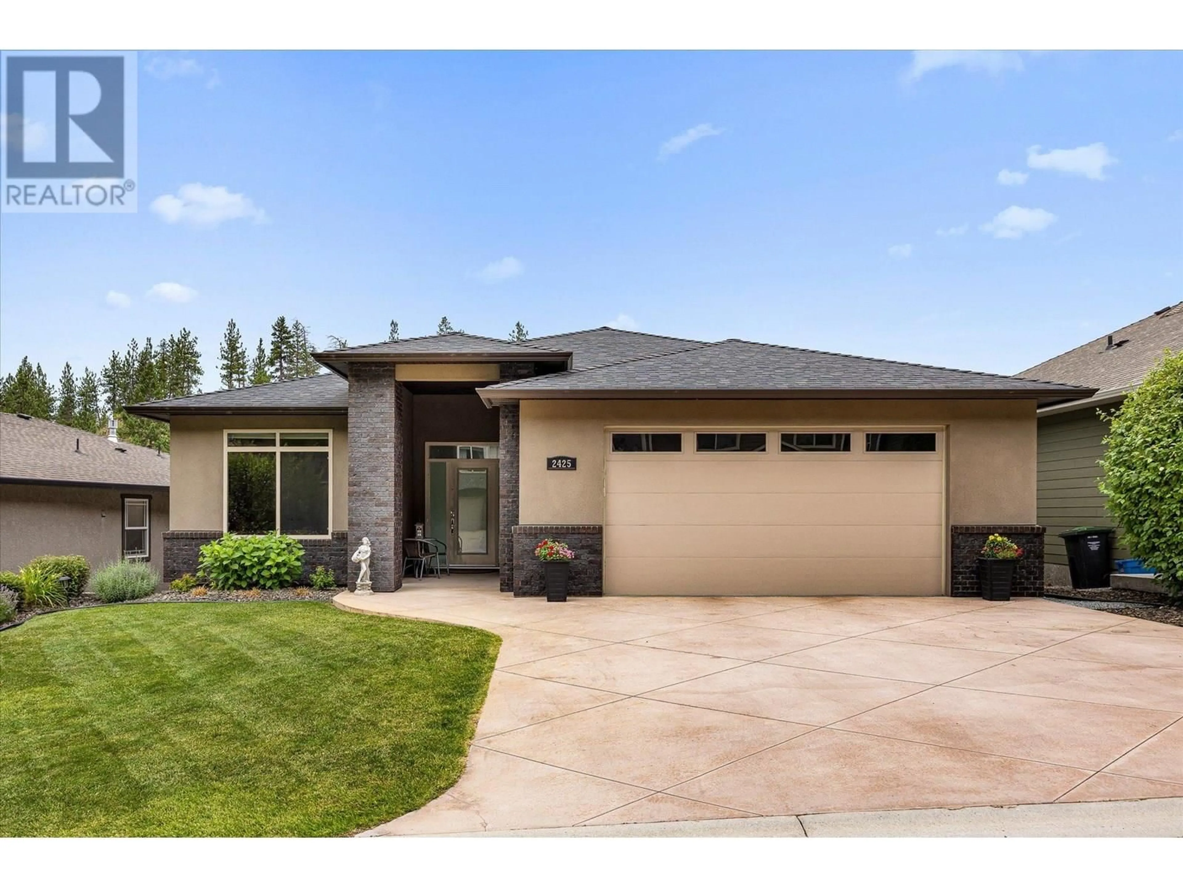 Home with vinyl exterior material, street for 2425 RYSER PLACE, West Kelowna British Columbia V4T3K4