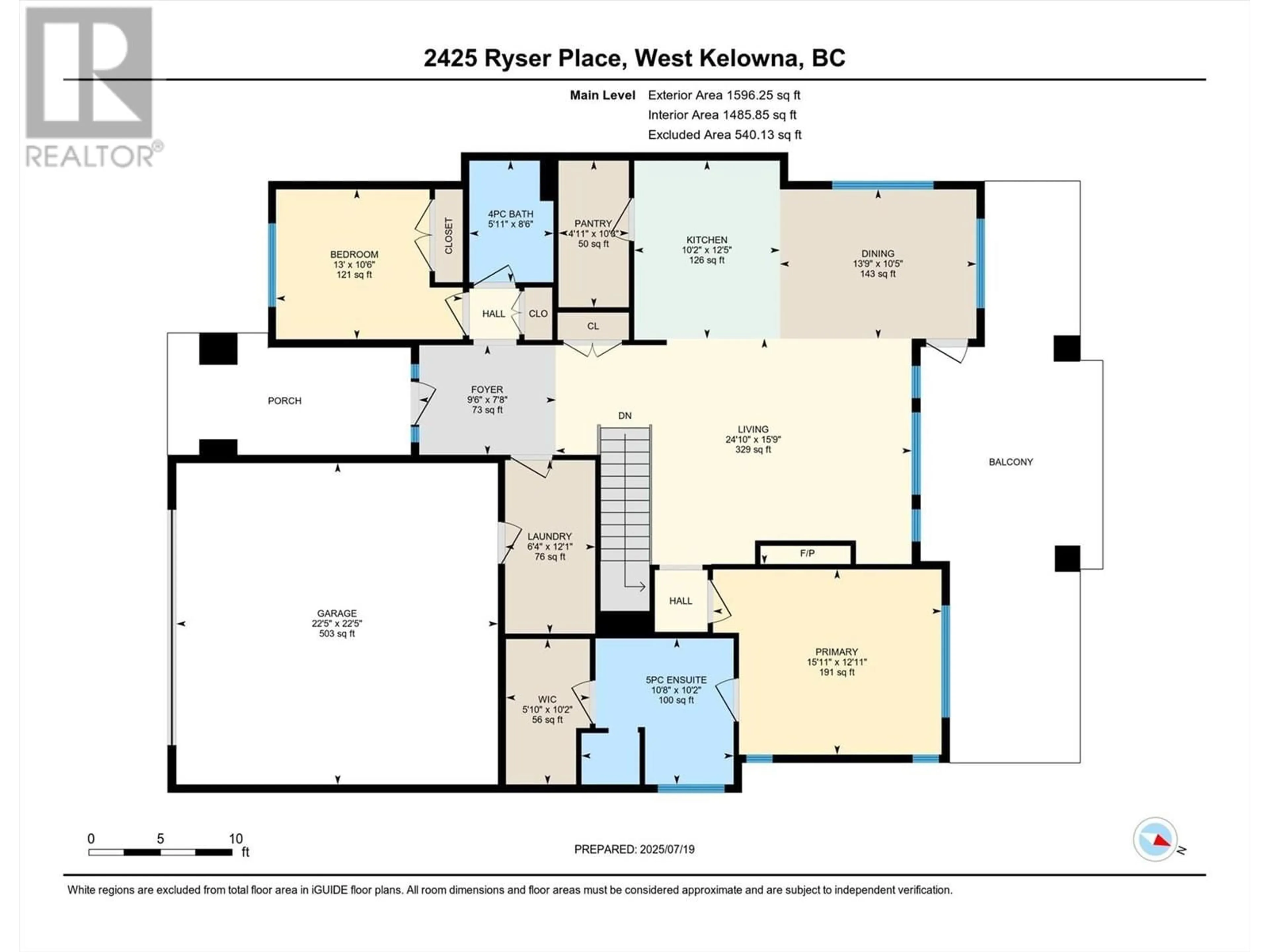 Floor plan for 2425 RYSER PLACE, West Kelowna British Columbia V4T3K4
