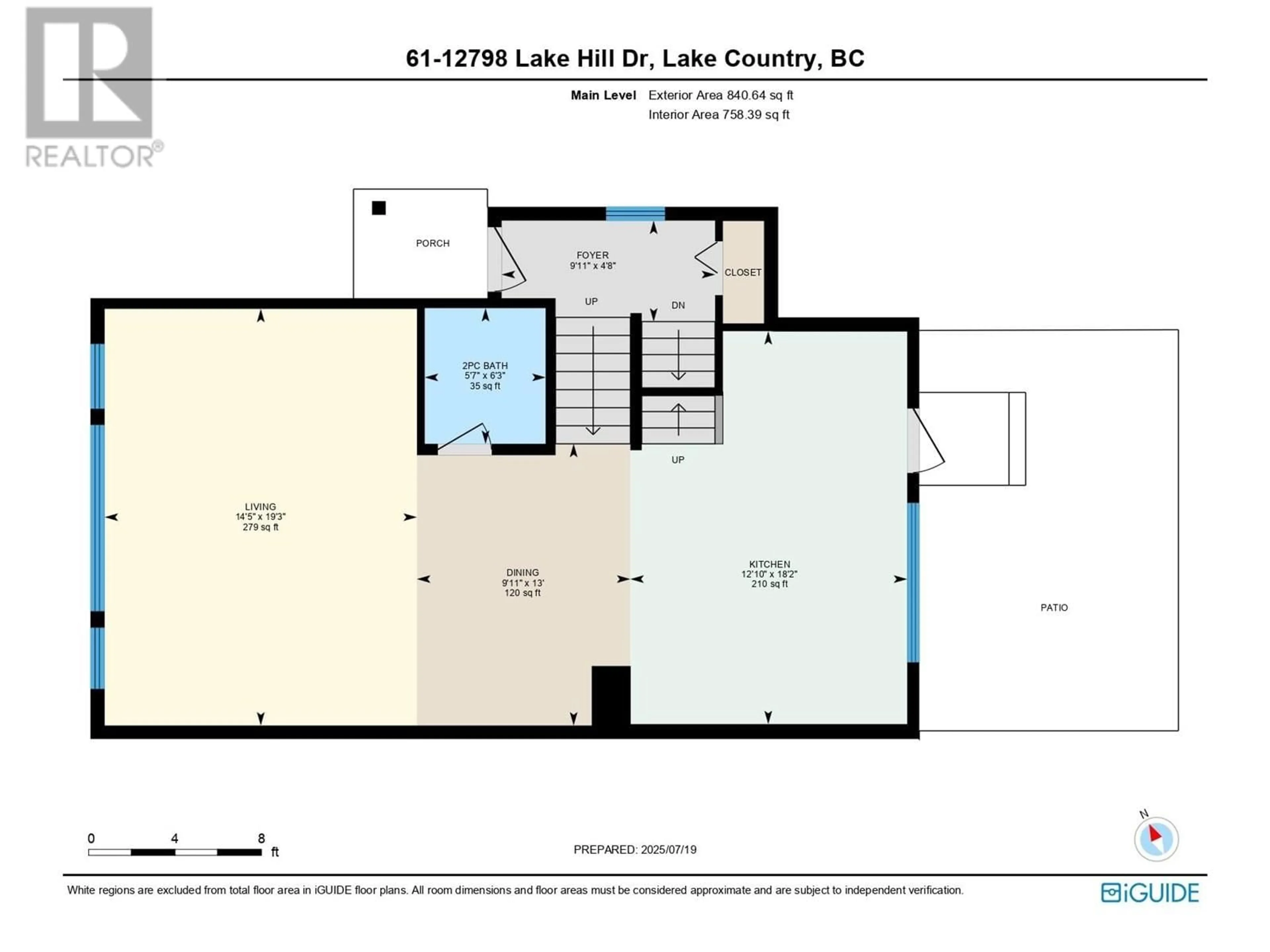 Floor plan for 61 - 12798 LAKE HILL DRIVE, Lake Country British Columbia V4V2W5