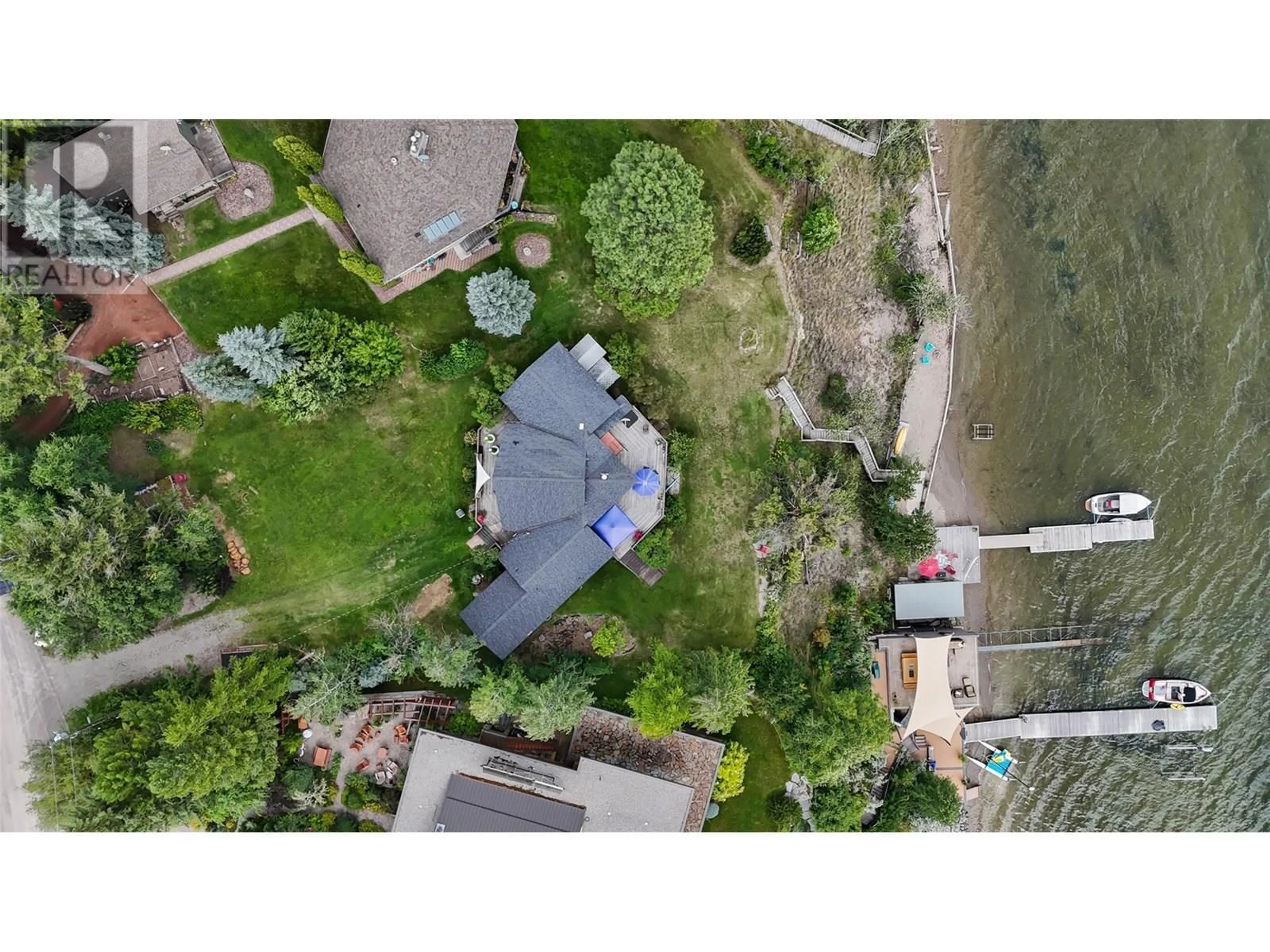 A pic from outside/outdoor area/front of a property/back of a property/a pic from drone, water/lake/river/ocean view for 2384 RUAULT ROAD, Invermere British Columbia V0A1K4