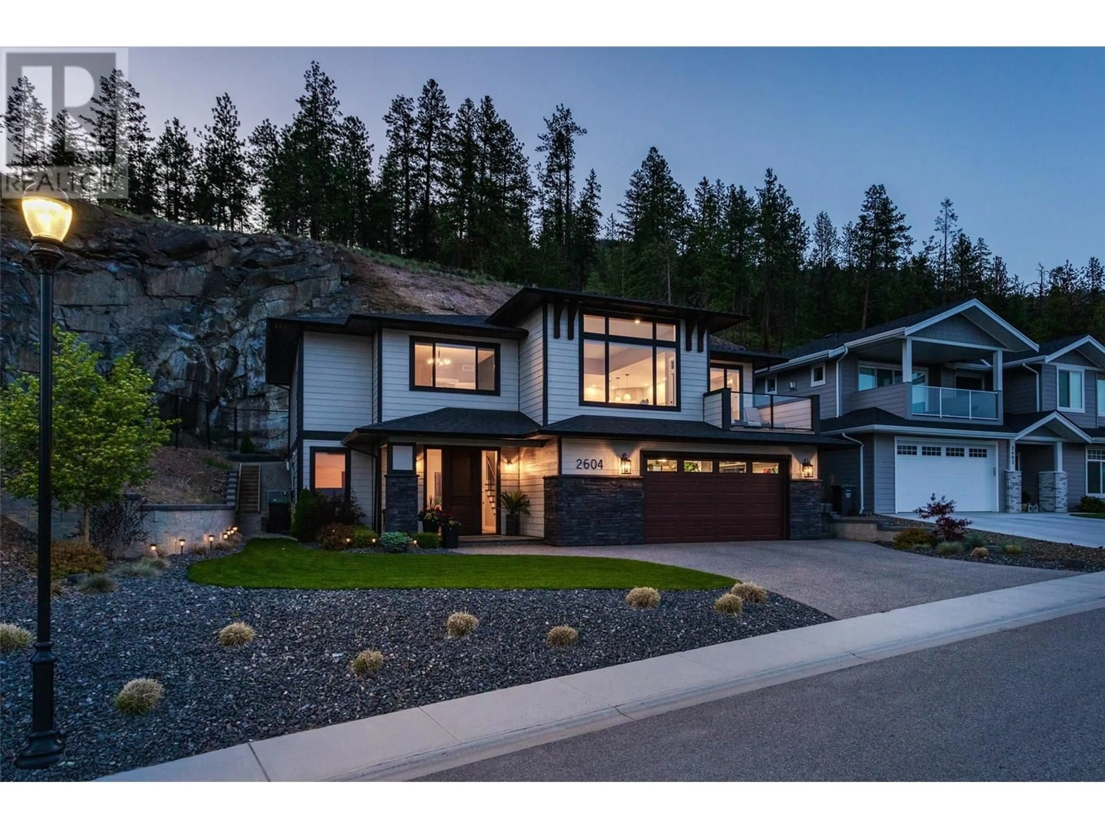 Home with vinyl exterior material, mountain view for 2604 CROWN CREST DRIVE, West Kelowna British Columbia V4T3H5