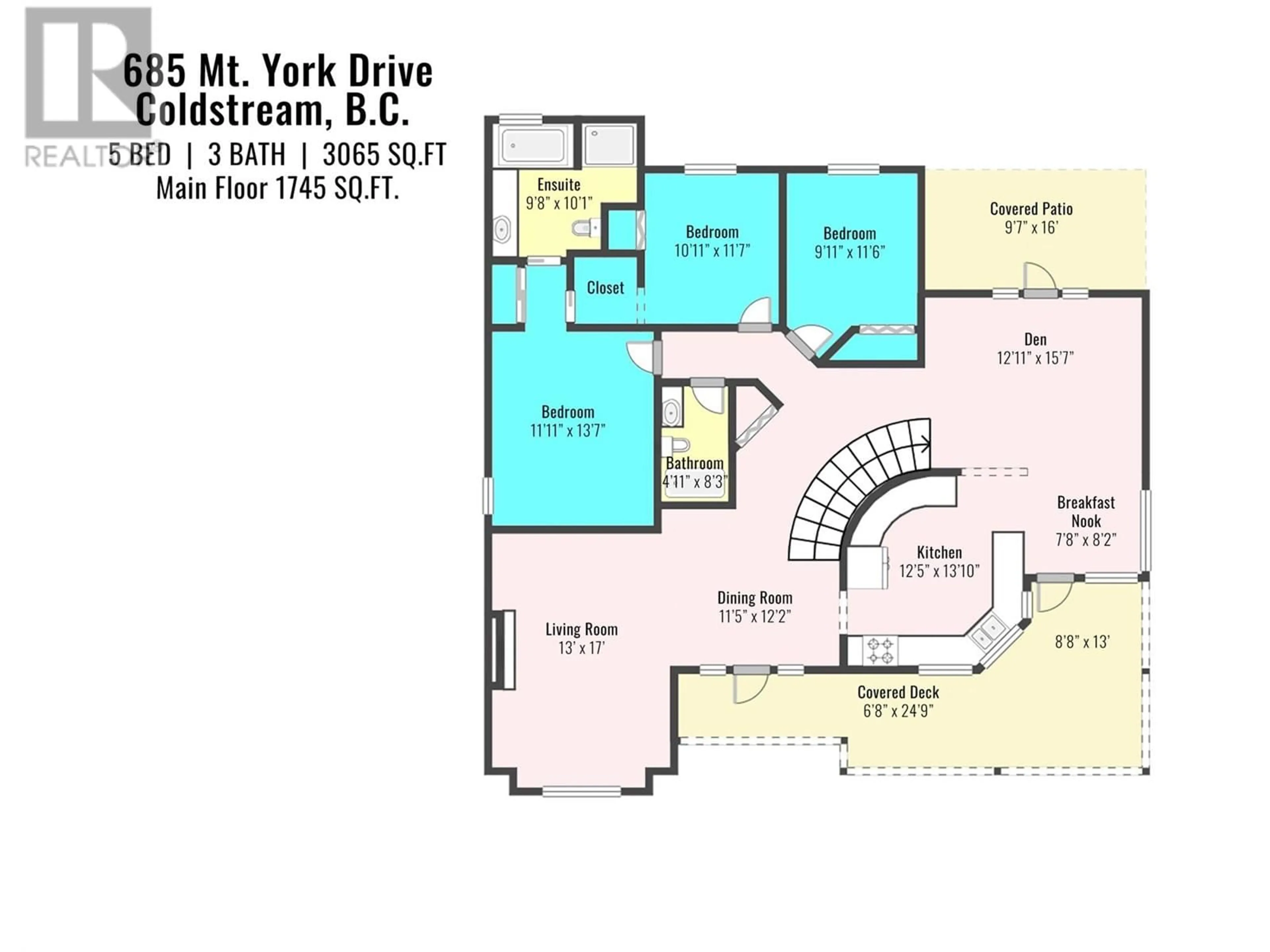 Floor plan for 685 MT YORK DRIVE, Coldstream British Columbia V1B3X2