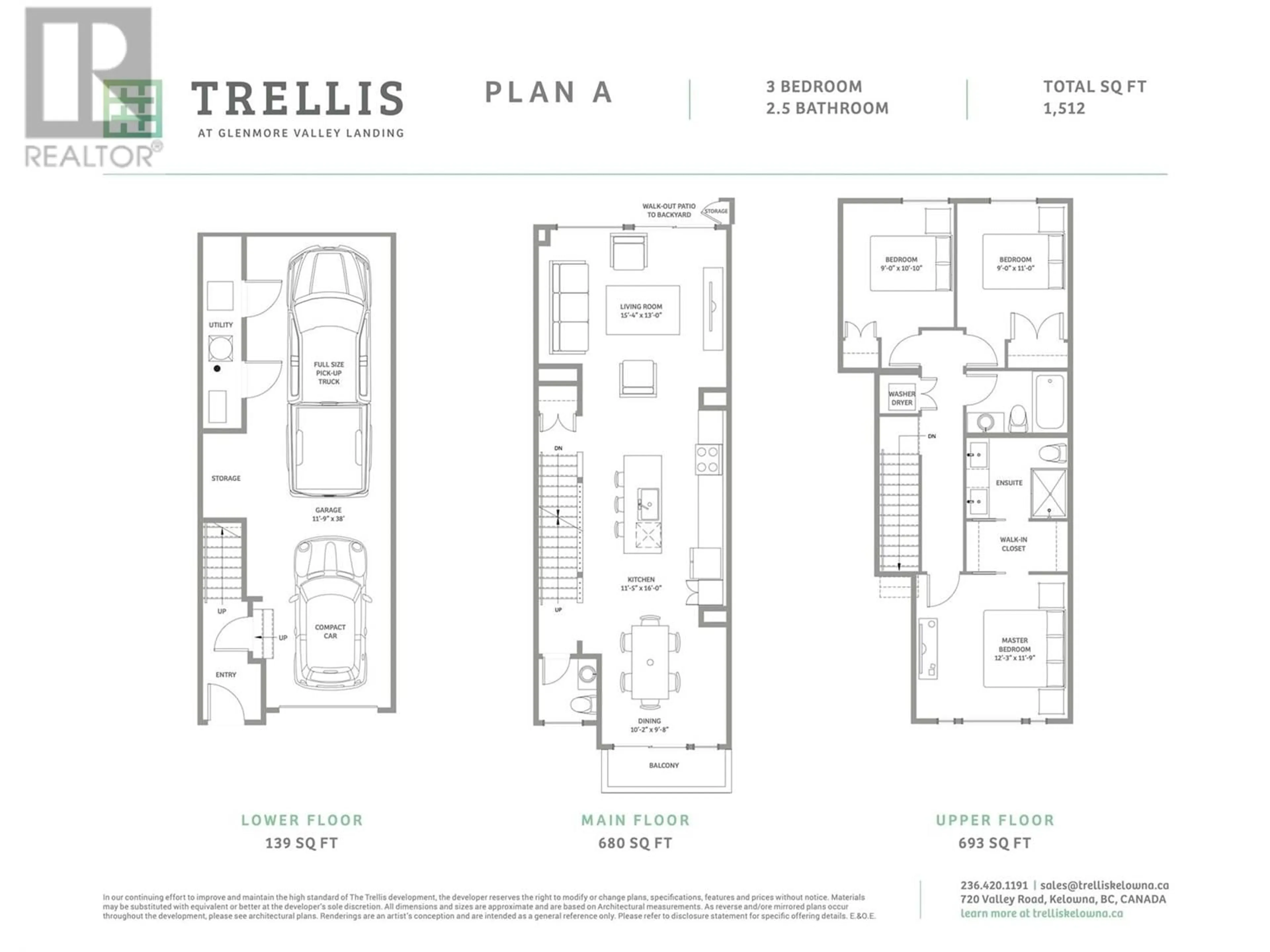 Floor plan for 4 - 720 VALLEY ROAD, Kelowna British Columbia V1V0E1