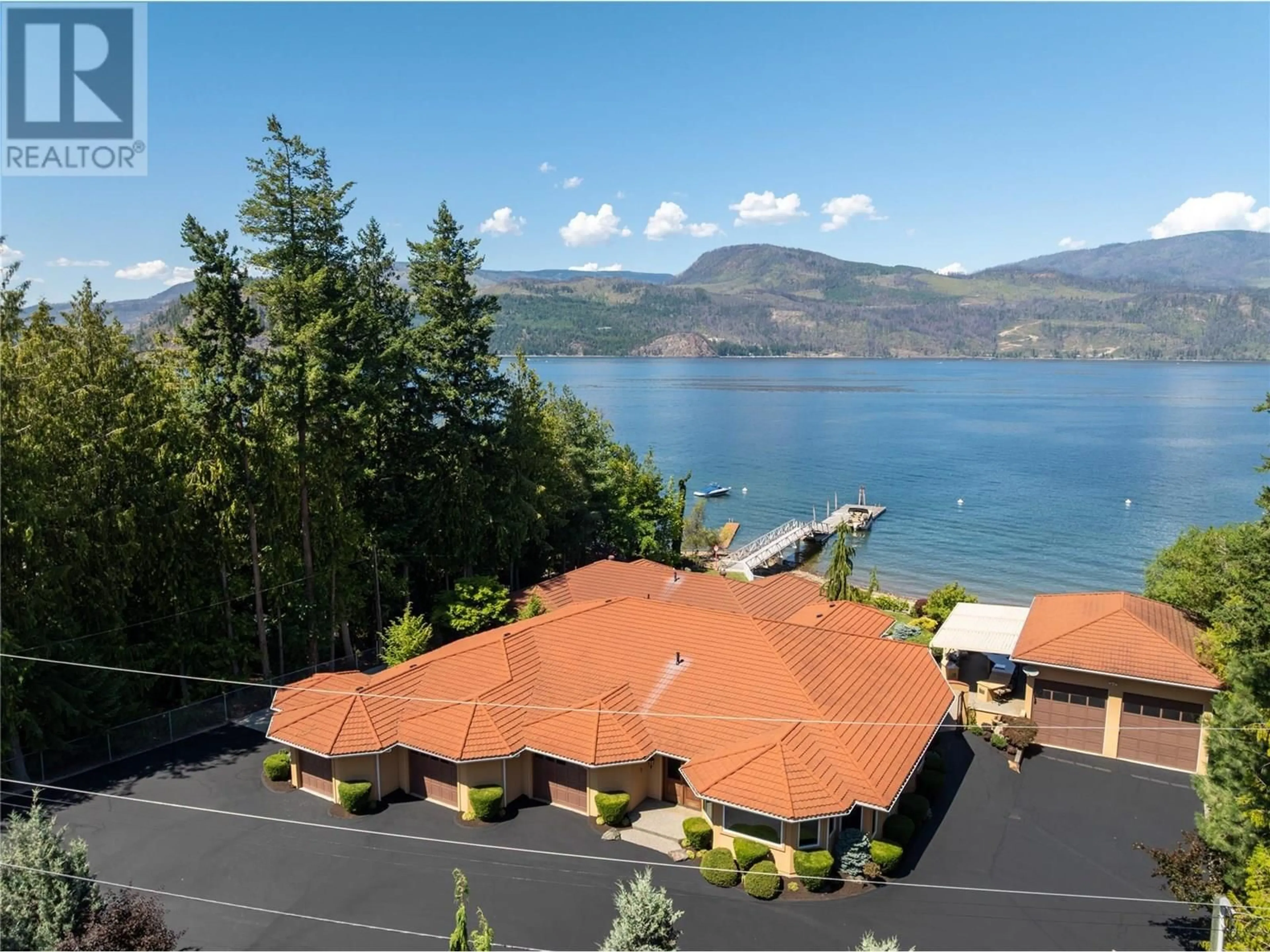 A pic from outside/outdoor area/front of a property/back of a property/a pic from drone, water/lake/river/ocean view for 2471 ROCKY POINT ROAD, Blind Bay British Columbia V0E1H1