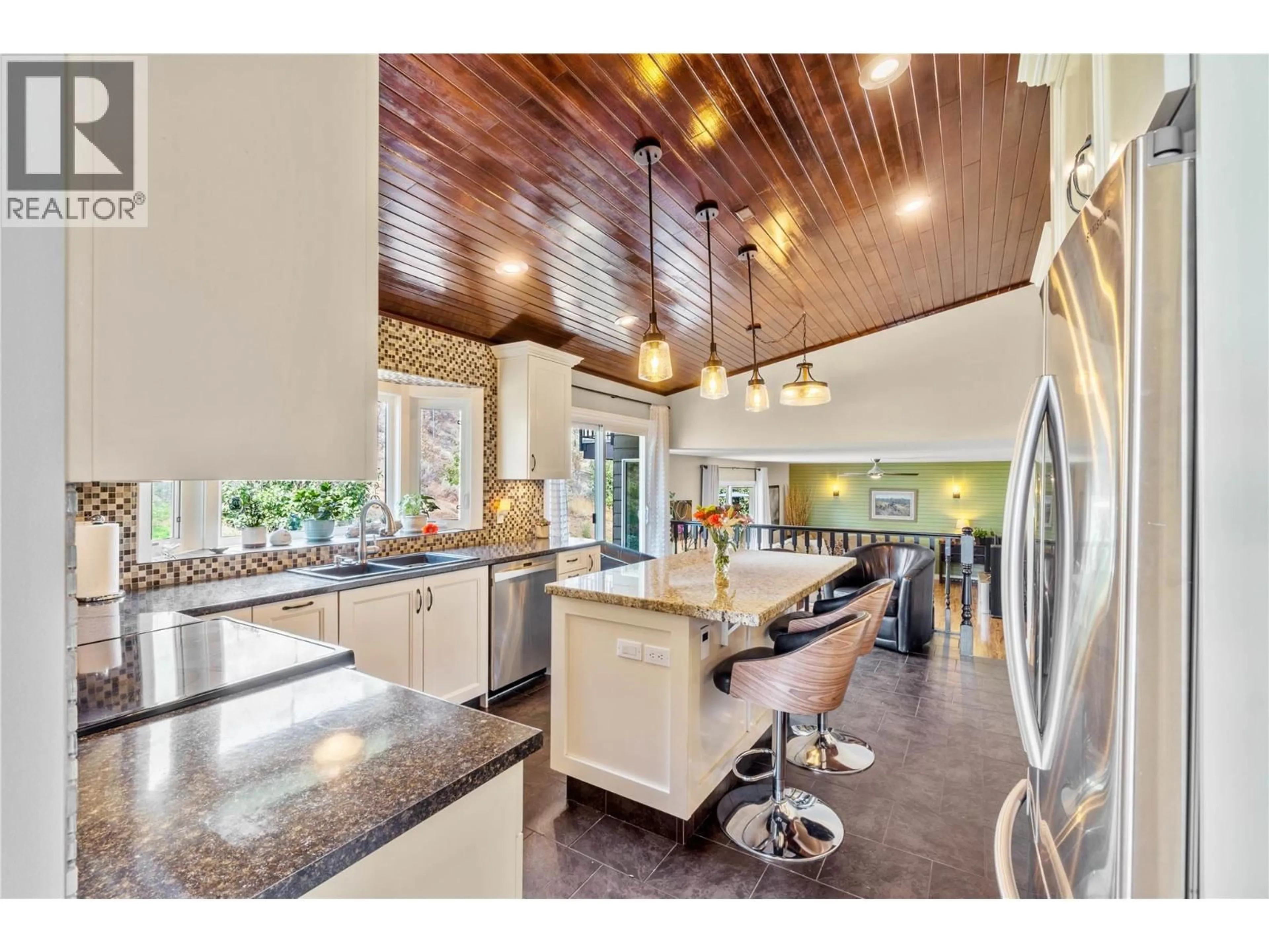 Open concept kitchen, ceramic/tile floor for 3084 DOHM ROAD, Kamloops British Columbia V2B7L8