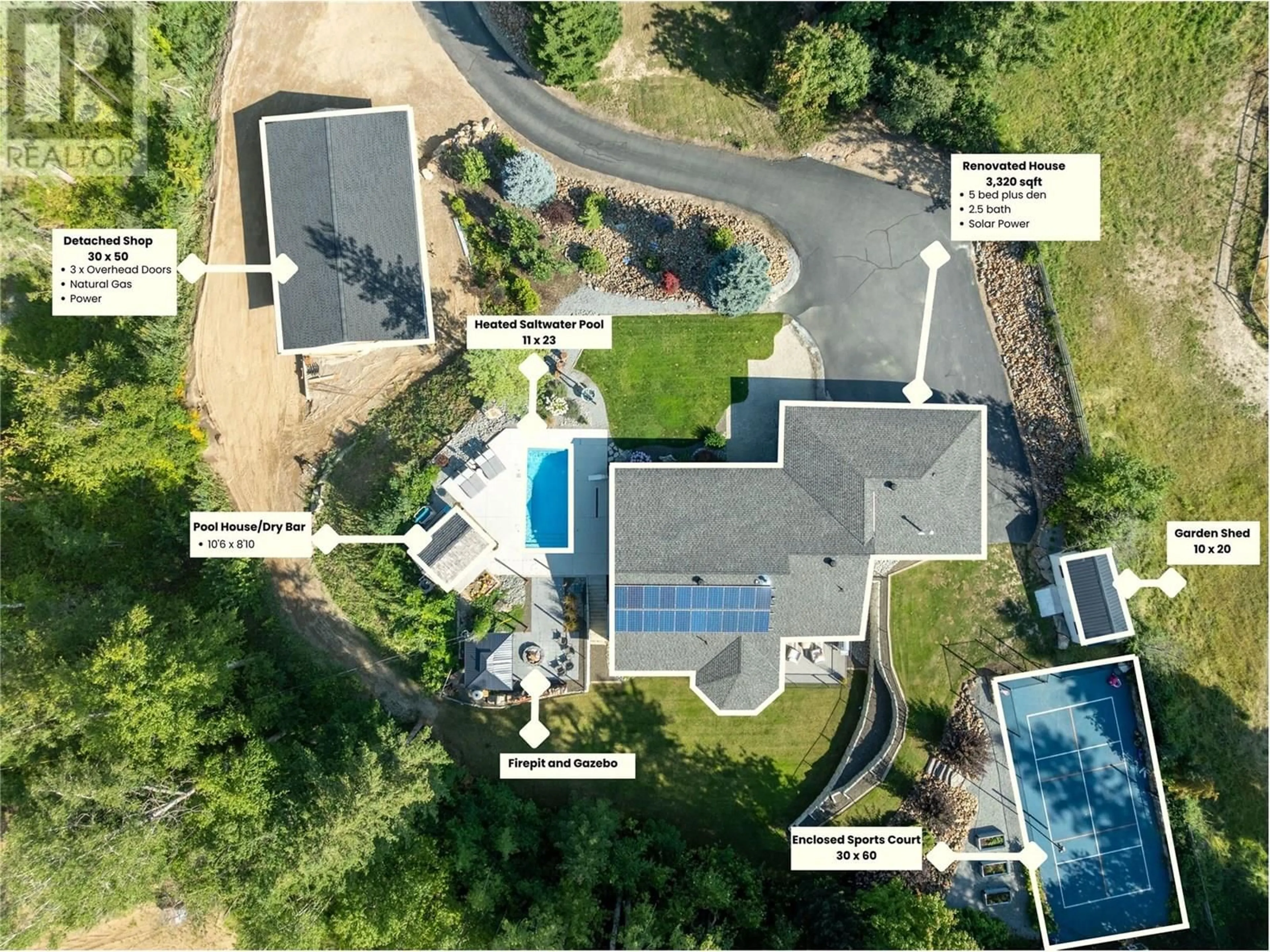A pic from outside/outdoor area/front of a property/back of a property/a pic from drone, unknown for 1800 FOOTHILL ROAD SOUTHWEST, Salmon Arm British Columbia V1E1L7