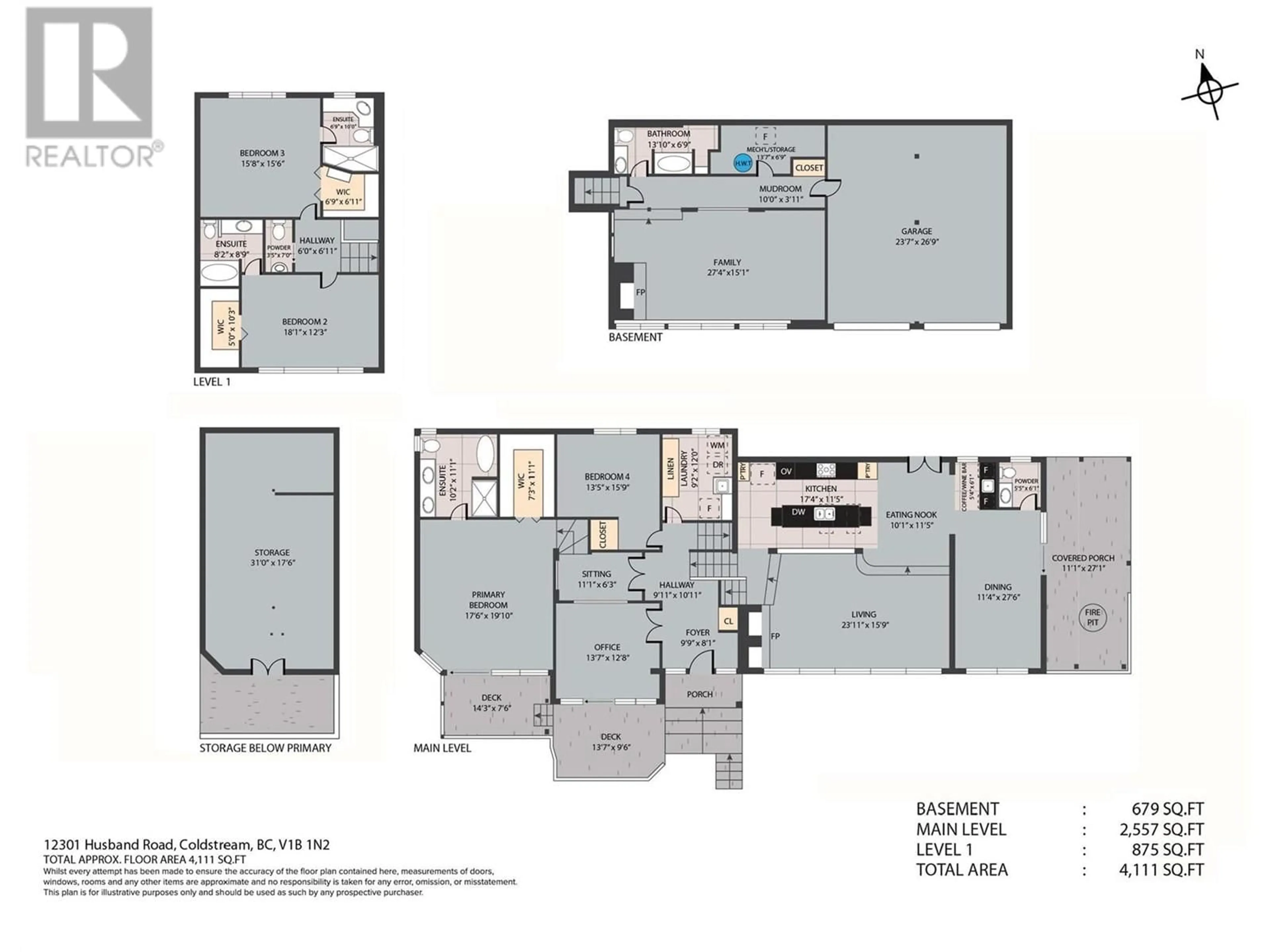 Floor plan for 12301 HUSBAND ROAD, Coldstream British Columbia V1B1N2