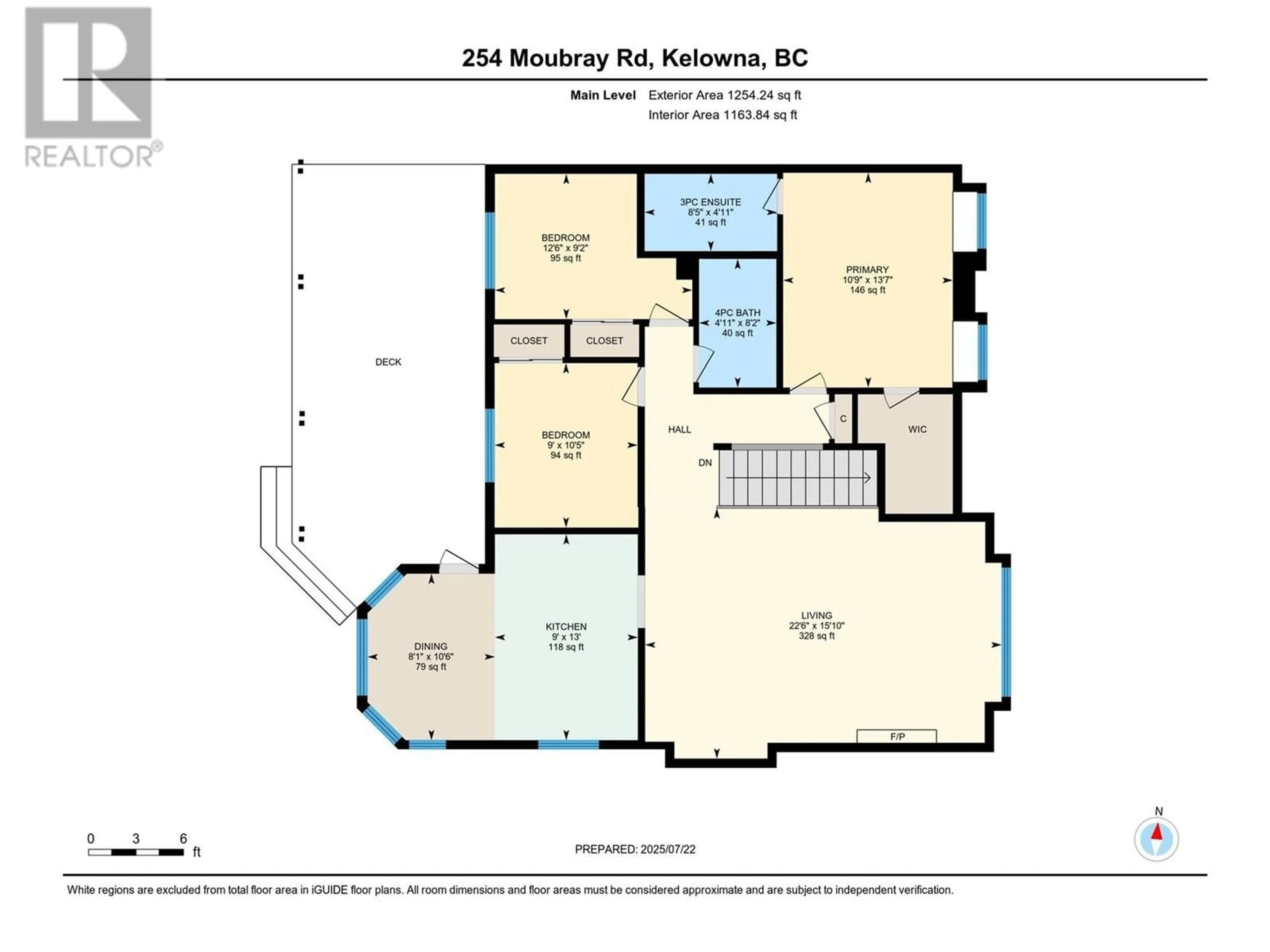 Floor plan for 254 MOUBRAY ROAD, Kelowna British Columbia V1V1T4
