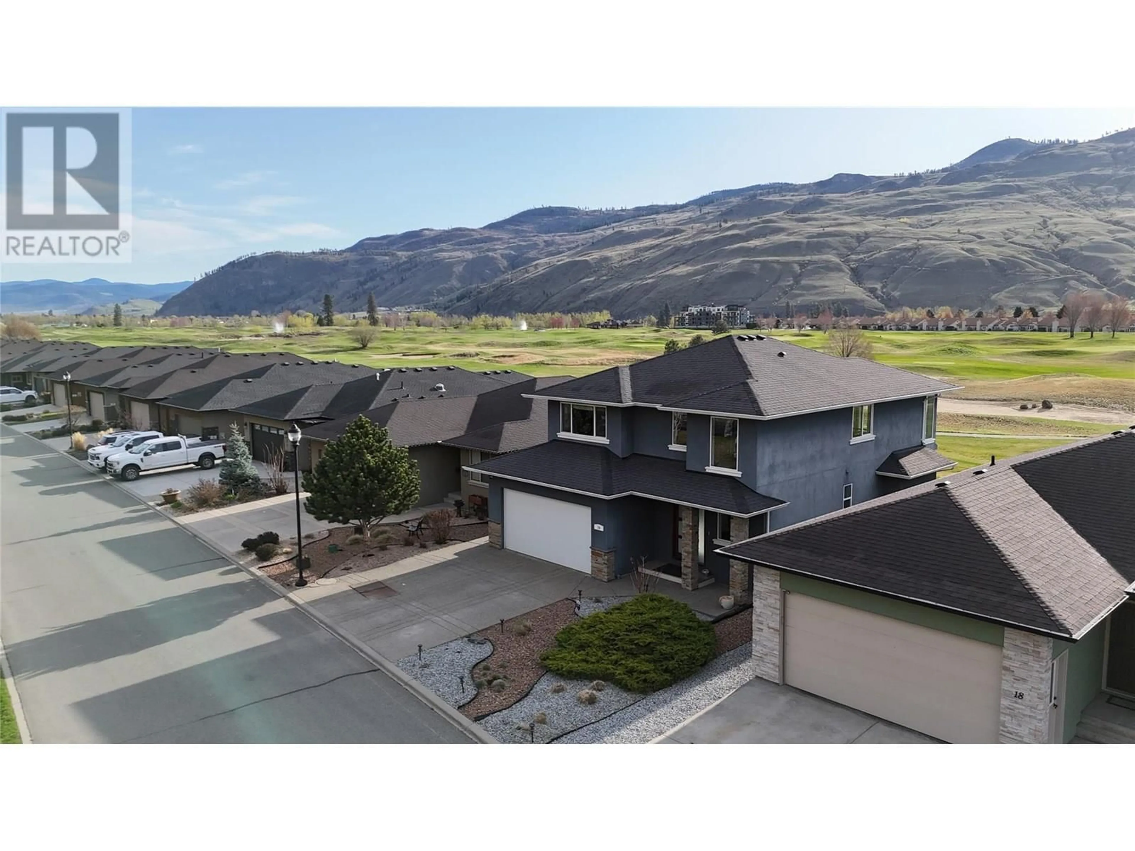 A pic from outside/outdoor area/front of a property/back of a property/a pic from drone, mountain view for 19 - 3665 WESTSYDE ROAD, Kamloops British Columbia V2B7H5