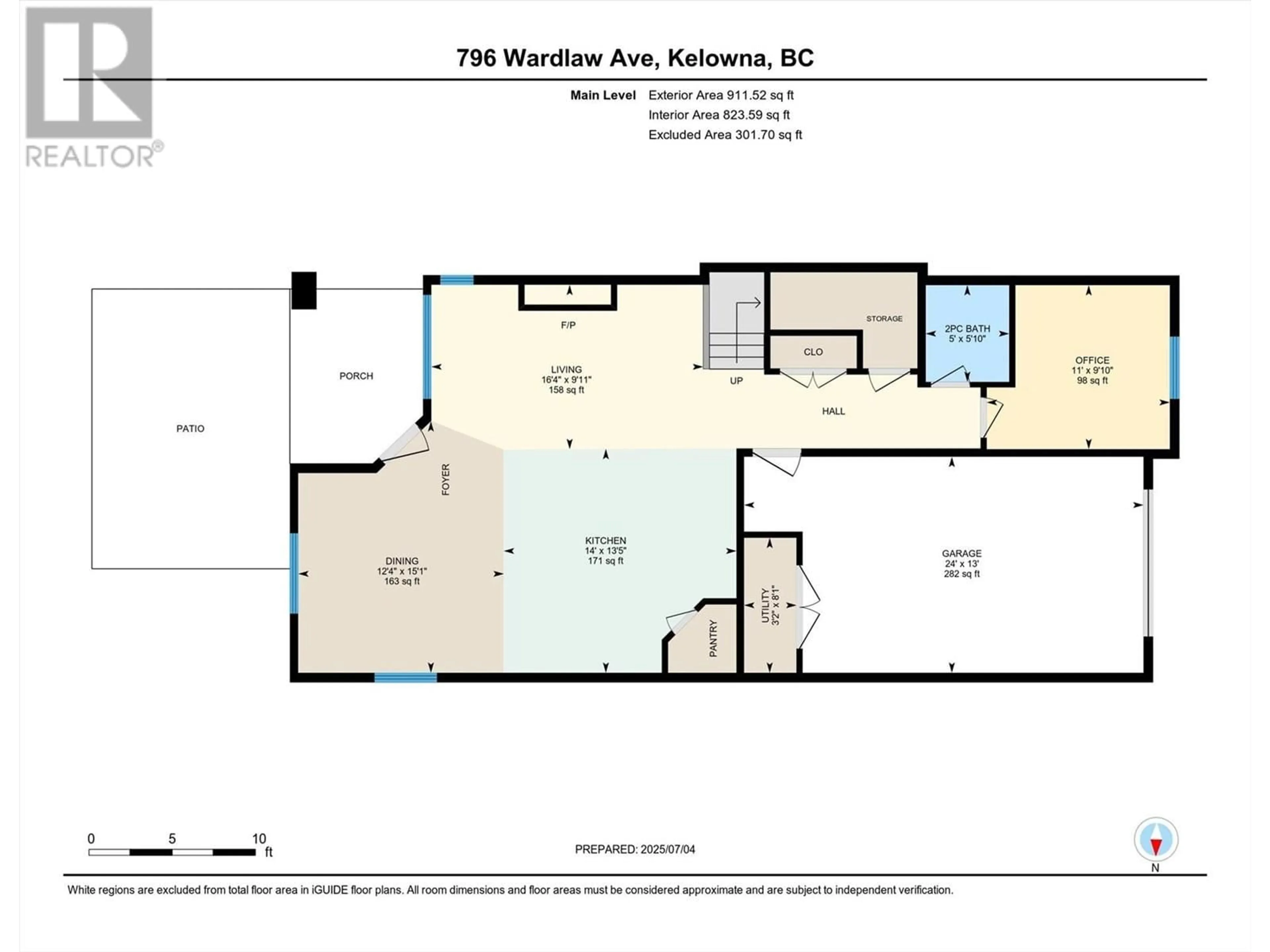 Floor plan for 796 WARDLAW AVENUE, Kelowna British Columbia V1Y5B9