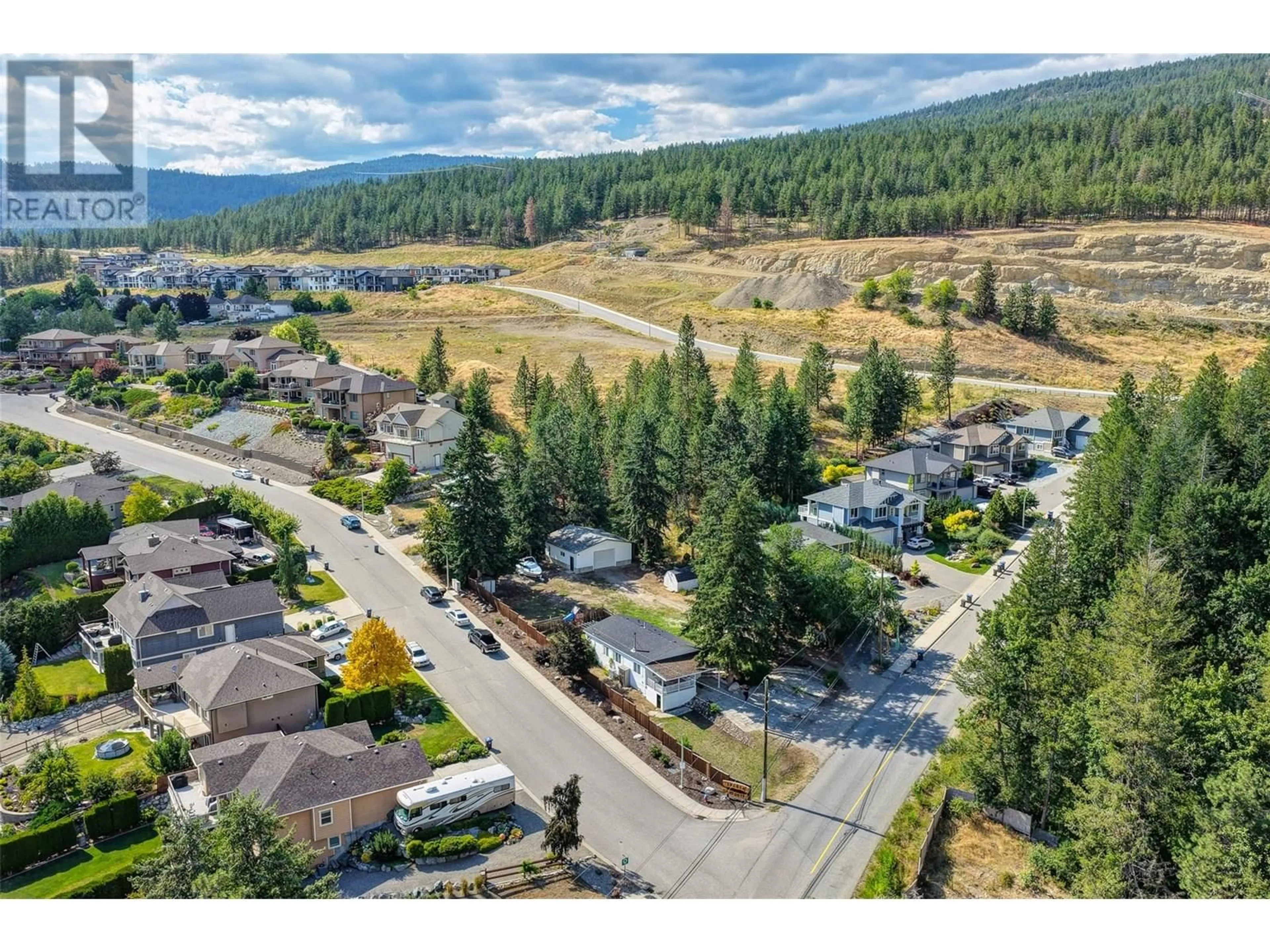 A pic from outside/outdoor area/front of a property/back of a property/a pic from drone, mountain view for 3070 SMITH CREEK ROAD, West Kelowna British Columbia V2T1M8