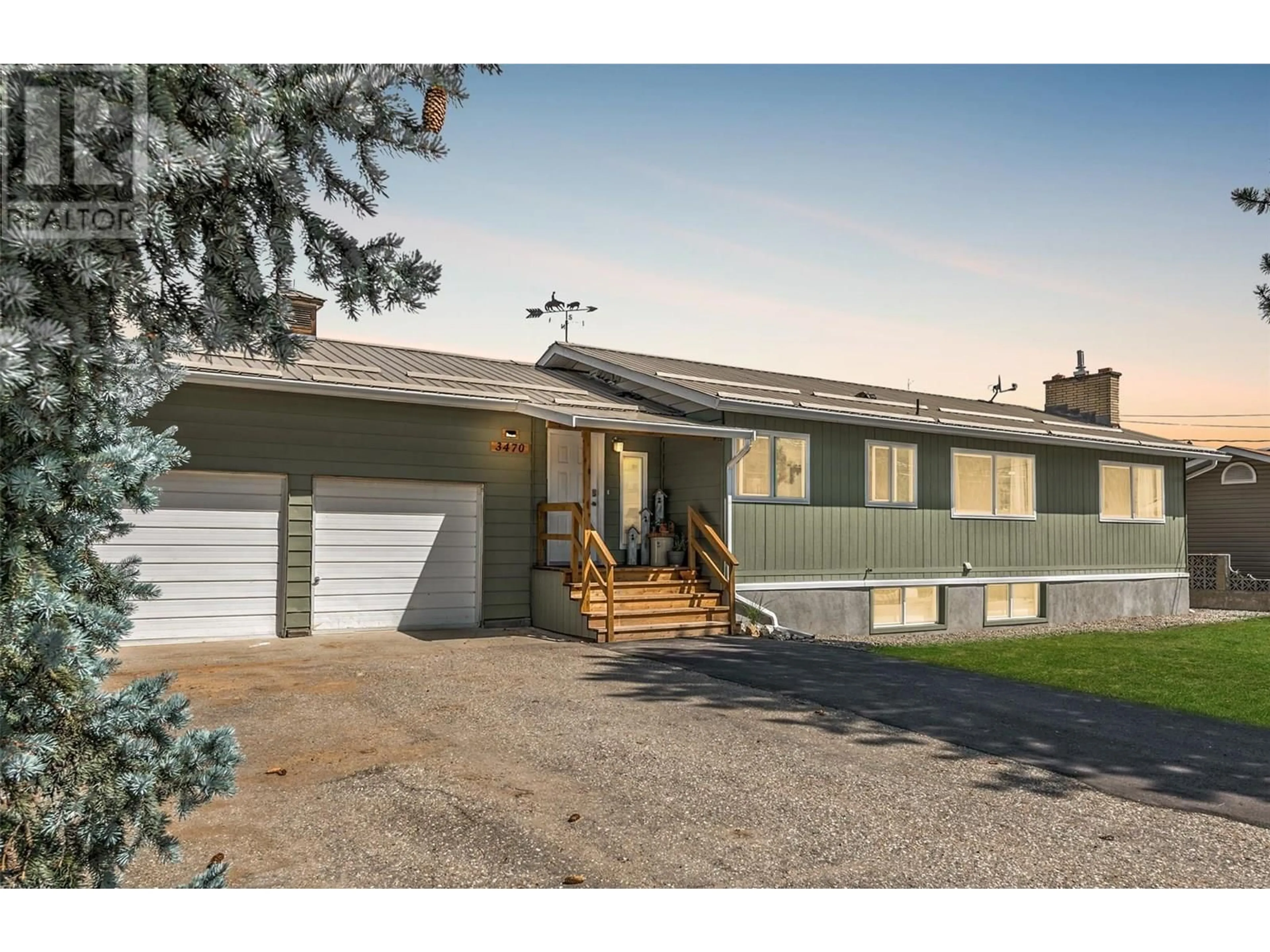 Home with vinyl exterior material, street for 3470 COLONY AVENUE, Armstrong British Columbia V0E1B2