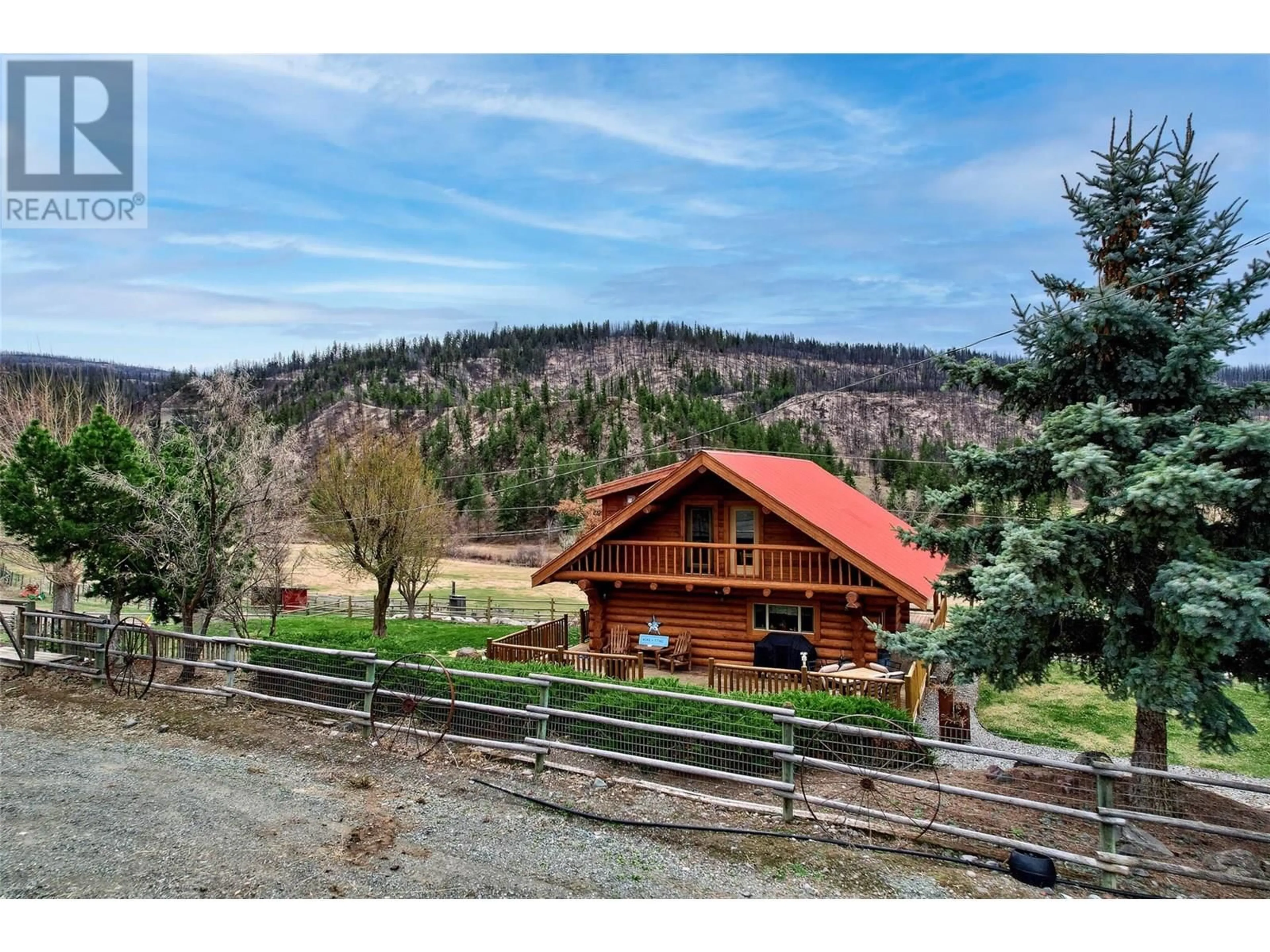 A pic from outside/outdoor area/front of a property/back of a property/a pic from drone, mountain view for 1190 TOMLIN ROAD, Cache Creek British Columbia V0K1H1