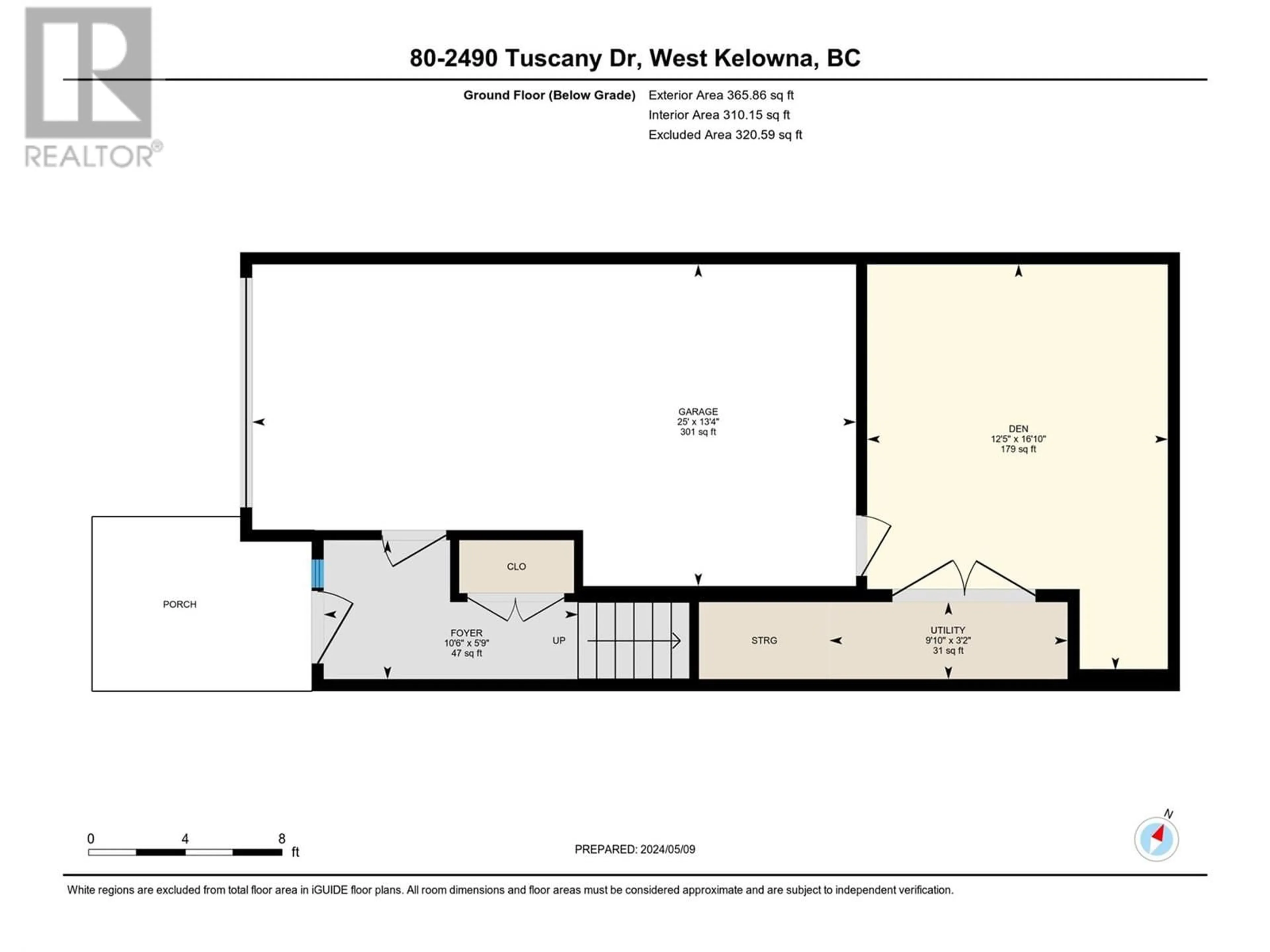 Floor plan for 80 - 2490 TUSCANY DRIVE, West Kelowna British Columbia V4T3M4