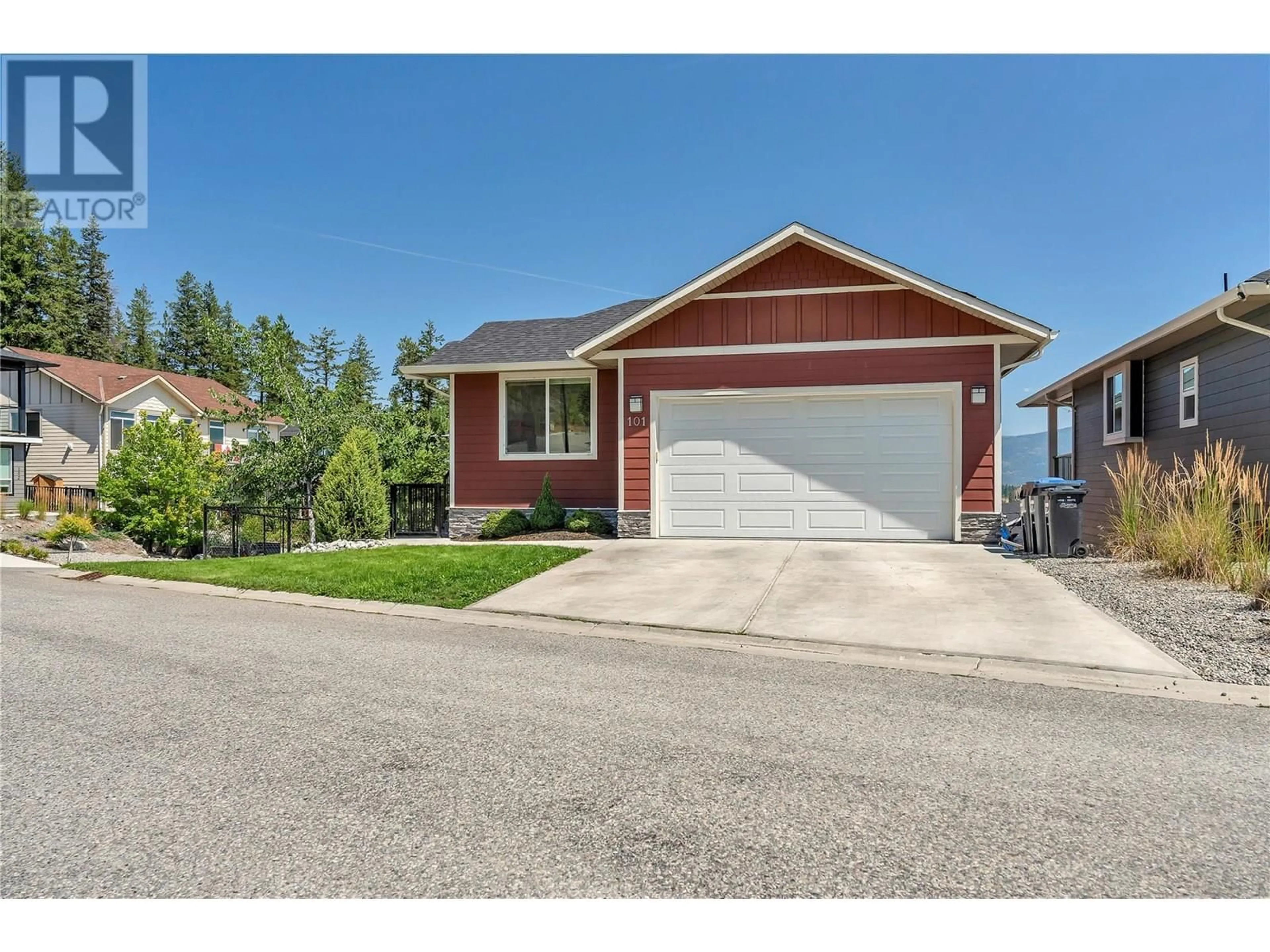Home with vinyl exterior material, street for 101 - 14395 HERRON ROAD, Summerland British Columbia V0H1Z3