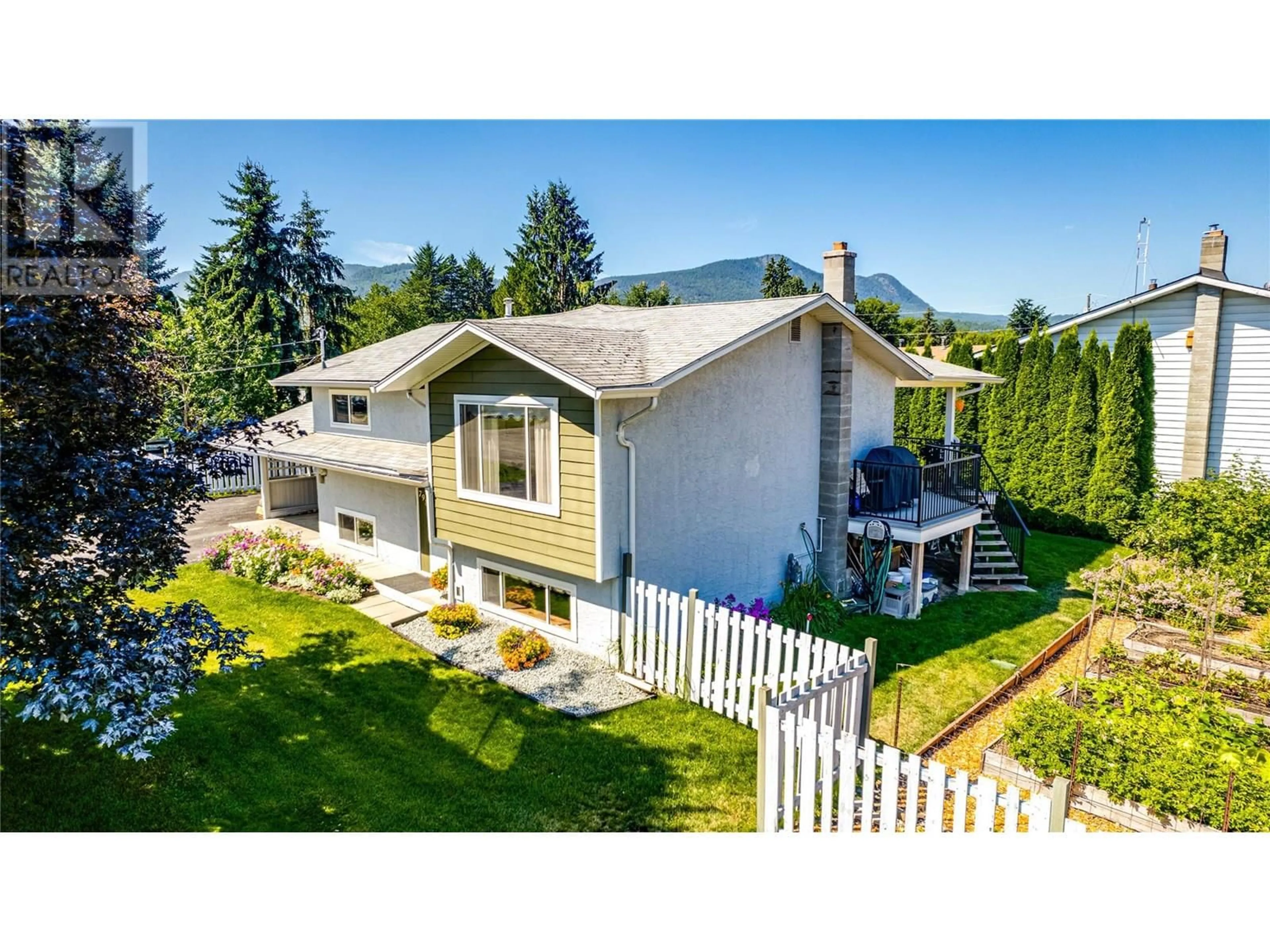 A pic from outside/outdoor area/front of a property/back of a property/a pic from drone, mountain view for 798 ARBUTUS ROAD, Lumby British Columbia V0E2G7