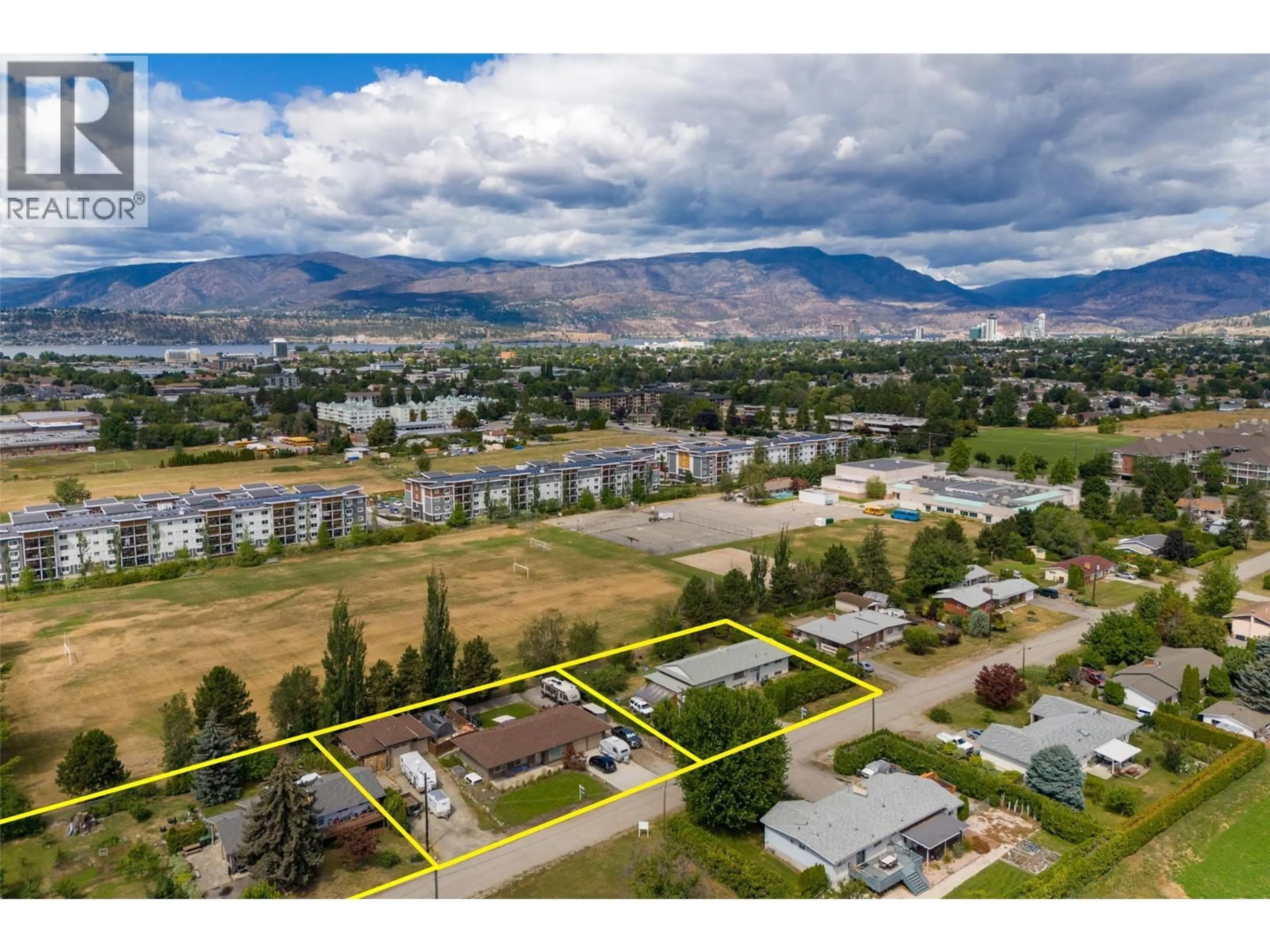 A pic from outside/outdoor area/front of a property/back of a property/a pic from drone, mountain view for 3250 ST. AMAND ROAD, Kelowna British Columbia V1W3P1