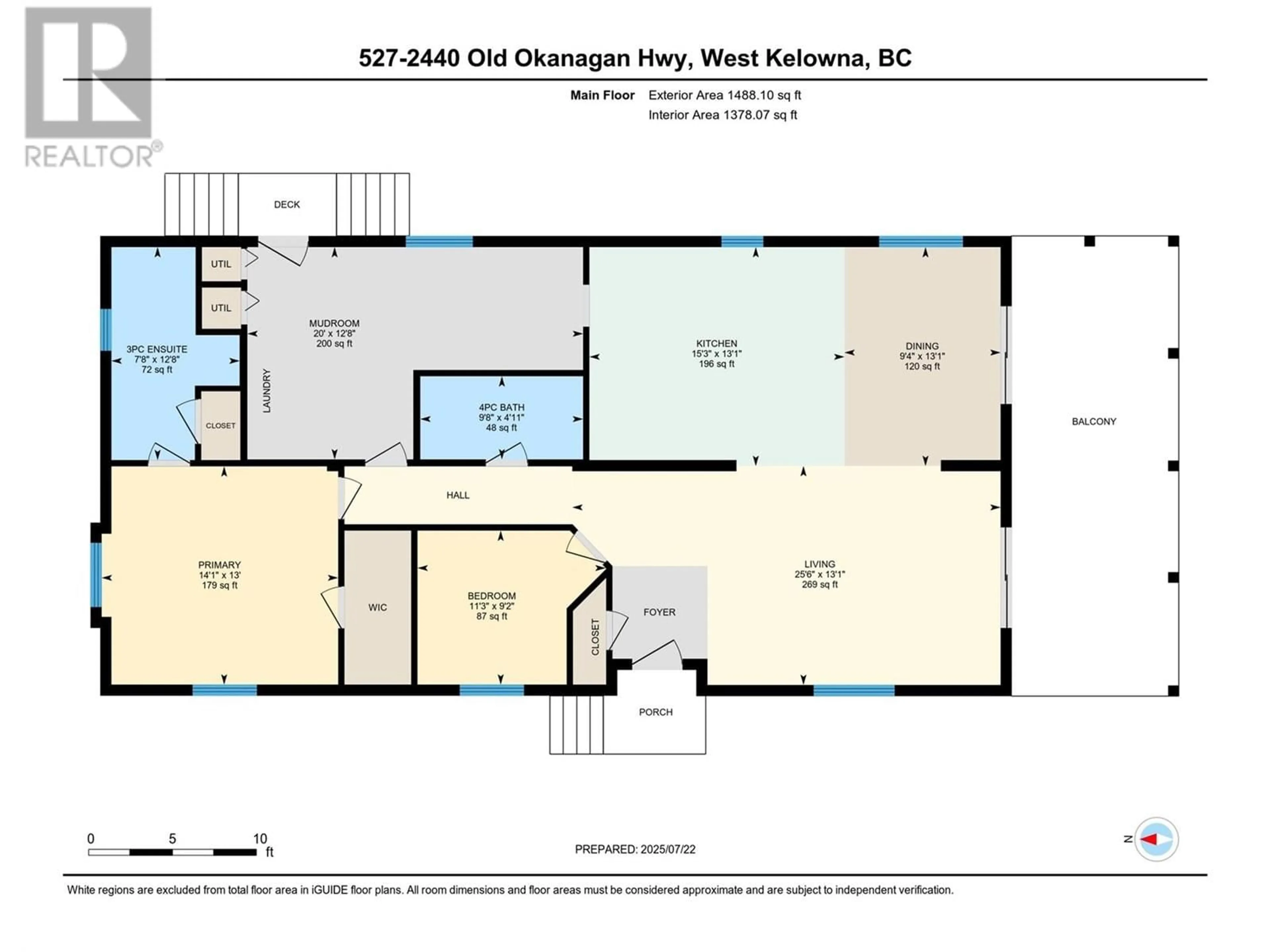 Floor plan for 527 - 2440 OLD OKANAGAN HIGHWAY, Westbank British Columbia V4T3A3
