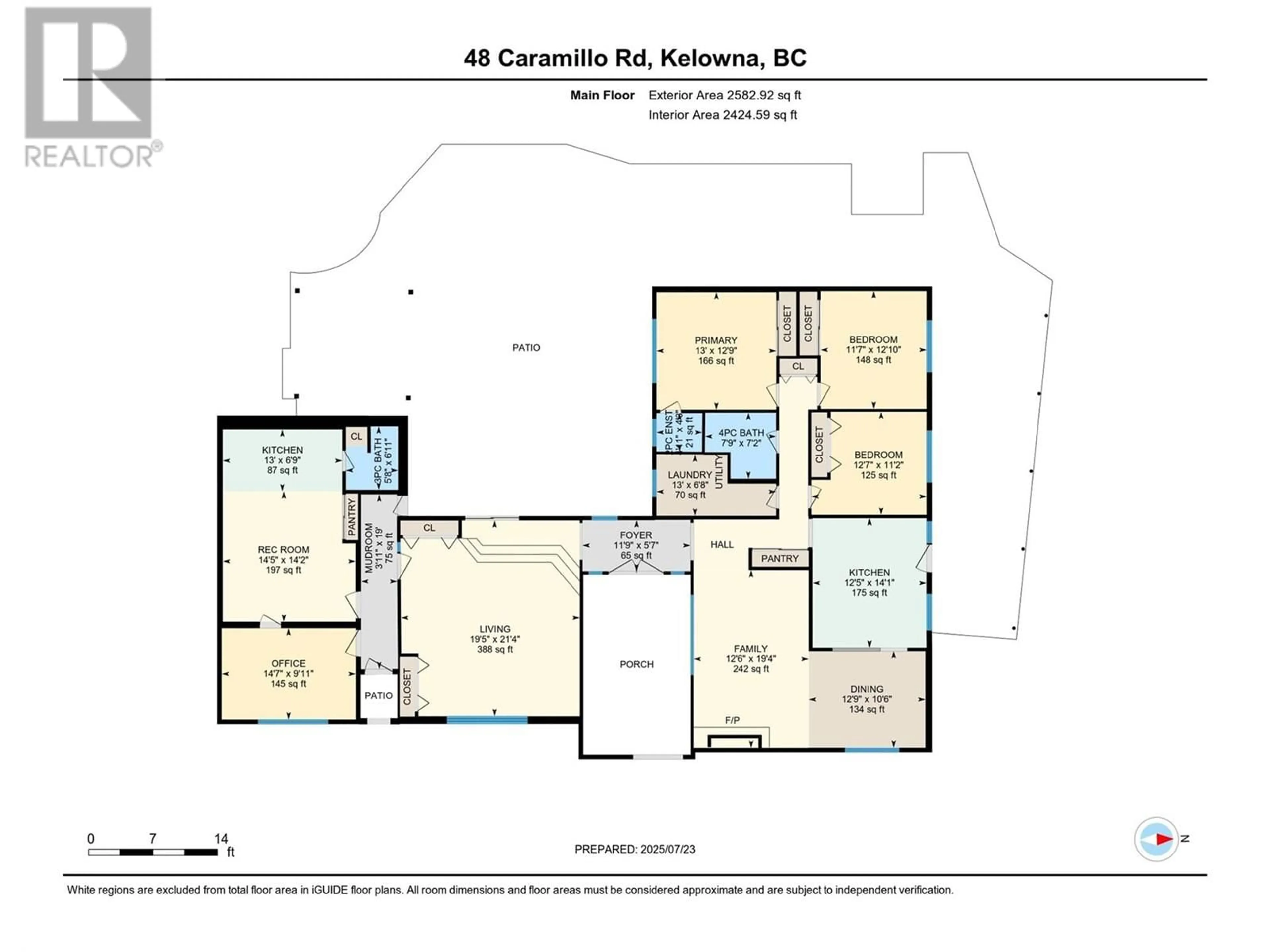 Floor plan for 48 CARAMILLO ROAD, Kelowna British Columbia V1V1B3